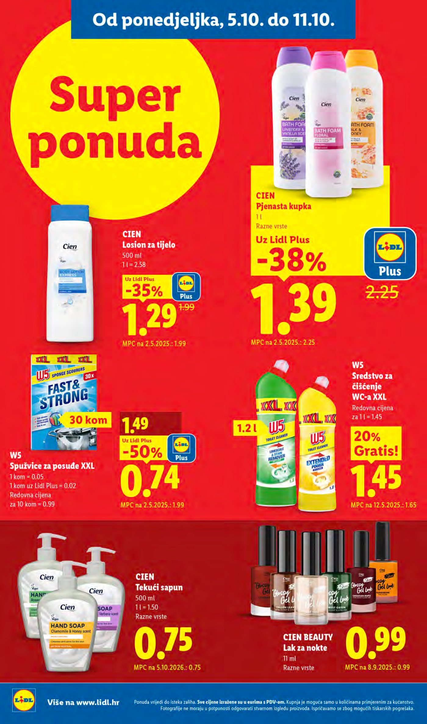 Lidl katalog Super ponuda od ponedjeljka 05.10.-11.10.2026.