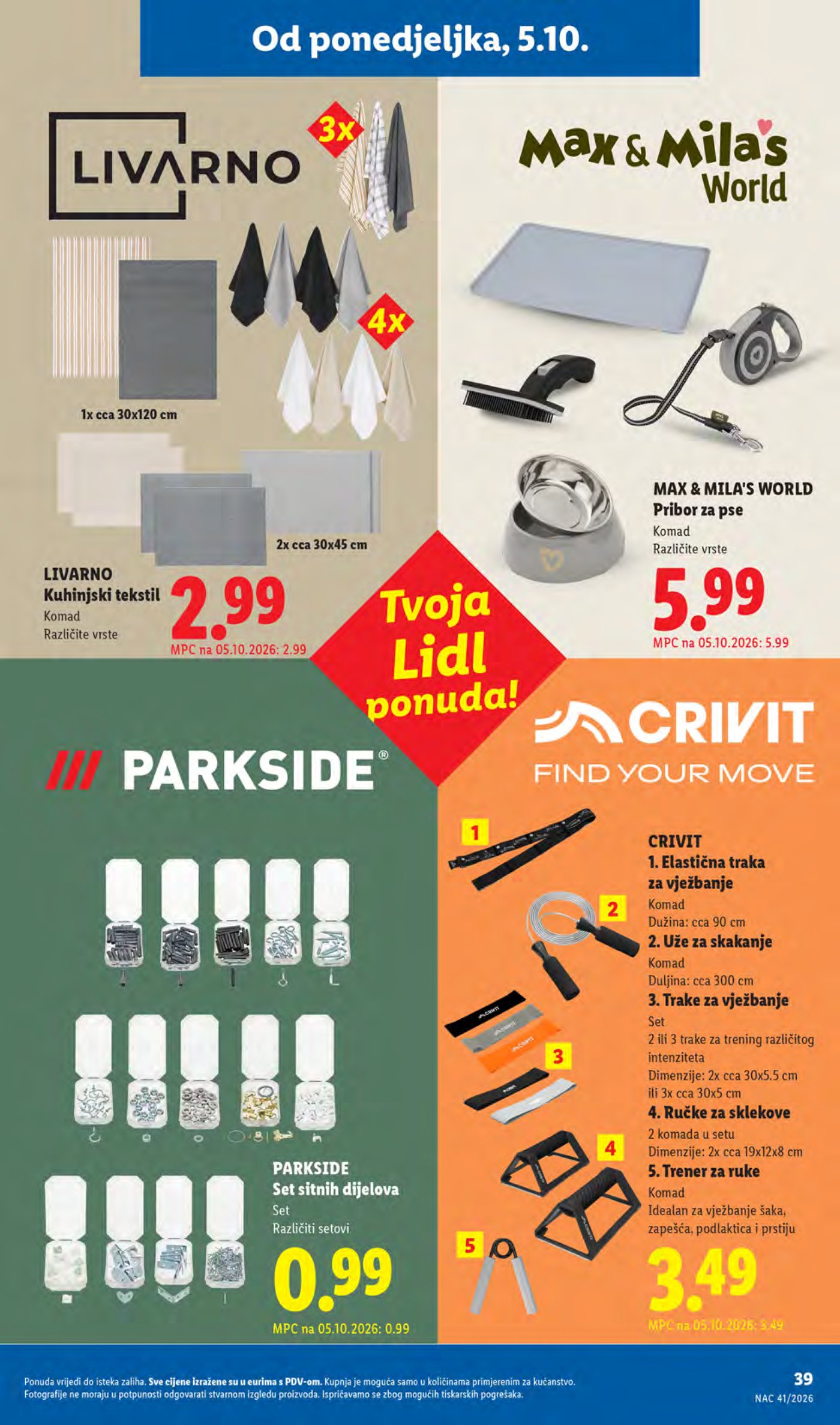 Lidl katalog Super ponuda od ponedjeljka 05.10.-11.10.2026.