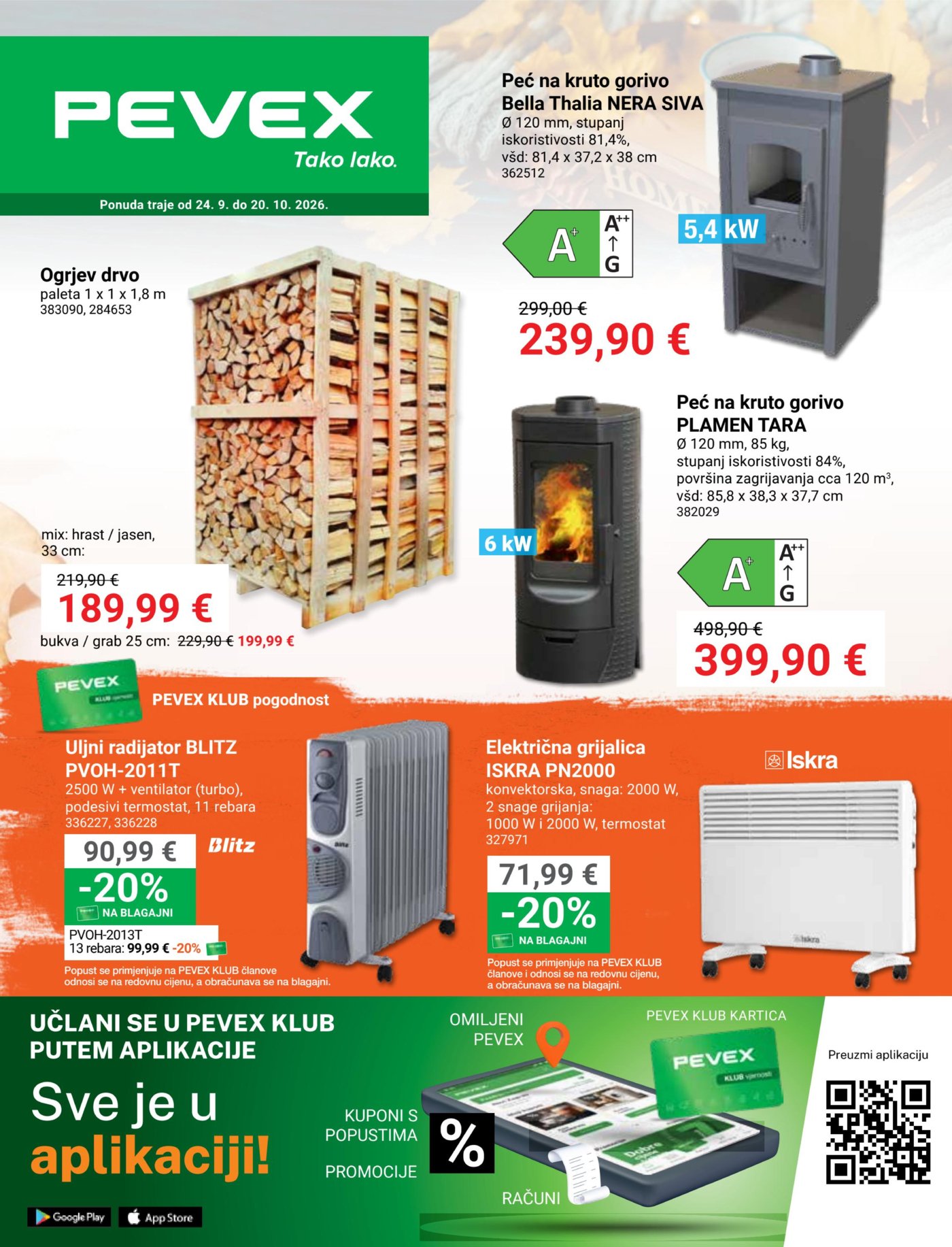 Pevex katalog Akcija 24.09. - 28.10.2026.