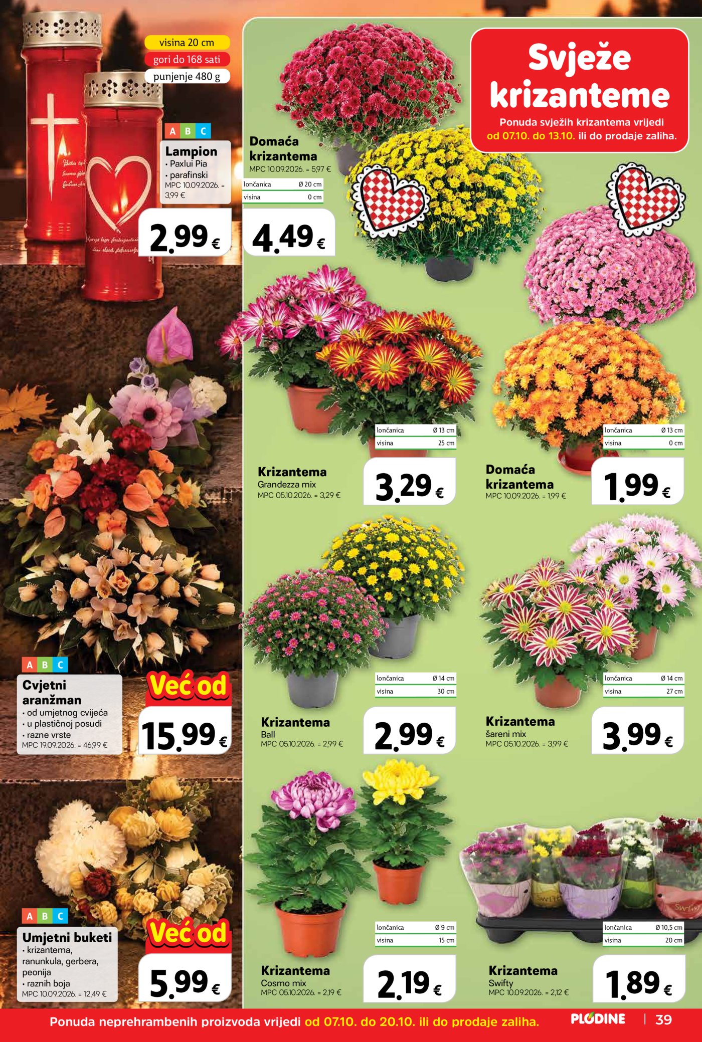 Plodine katalog Akcija 07.10. - 13.10.2026.
