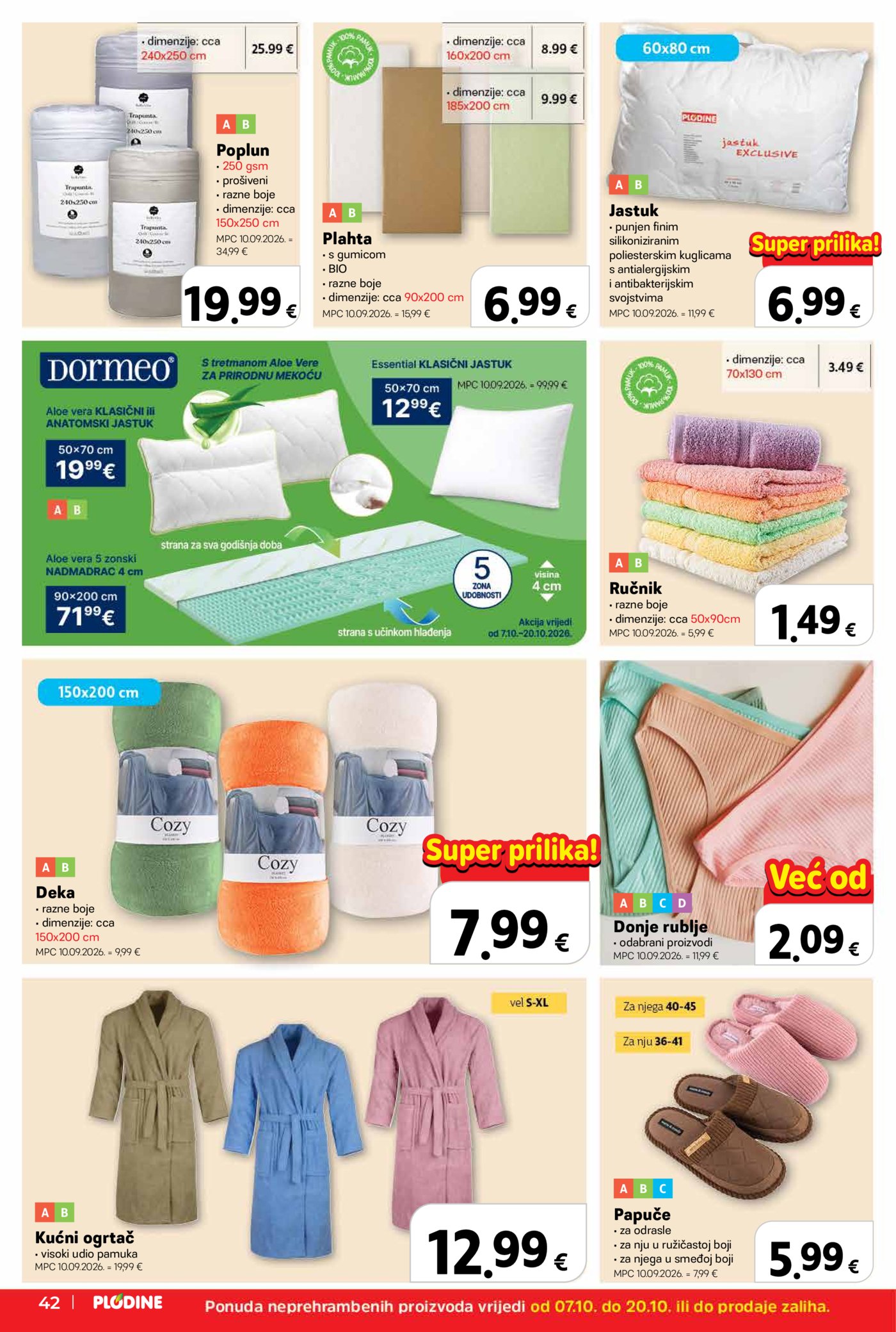 Plodine katalog Akcija 07.10. - 13.10.2026.