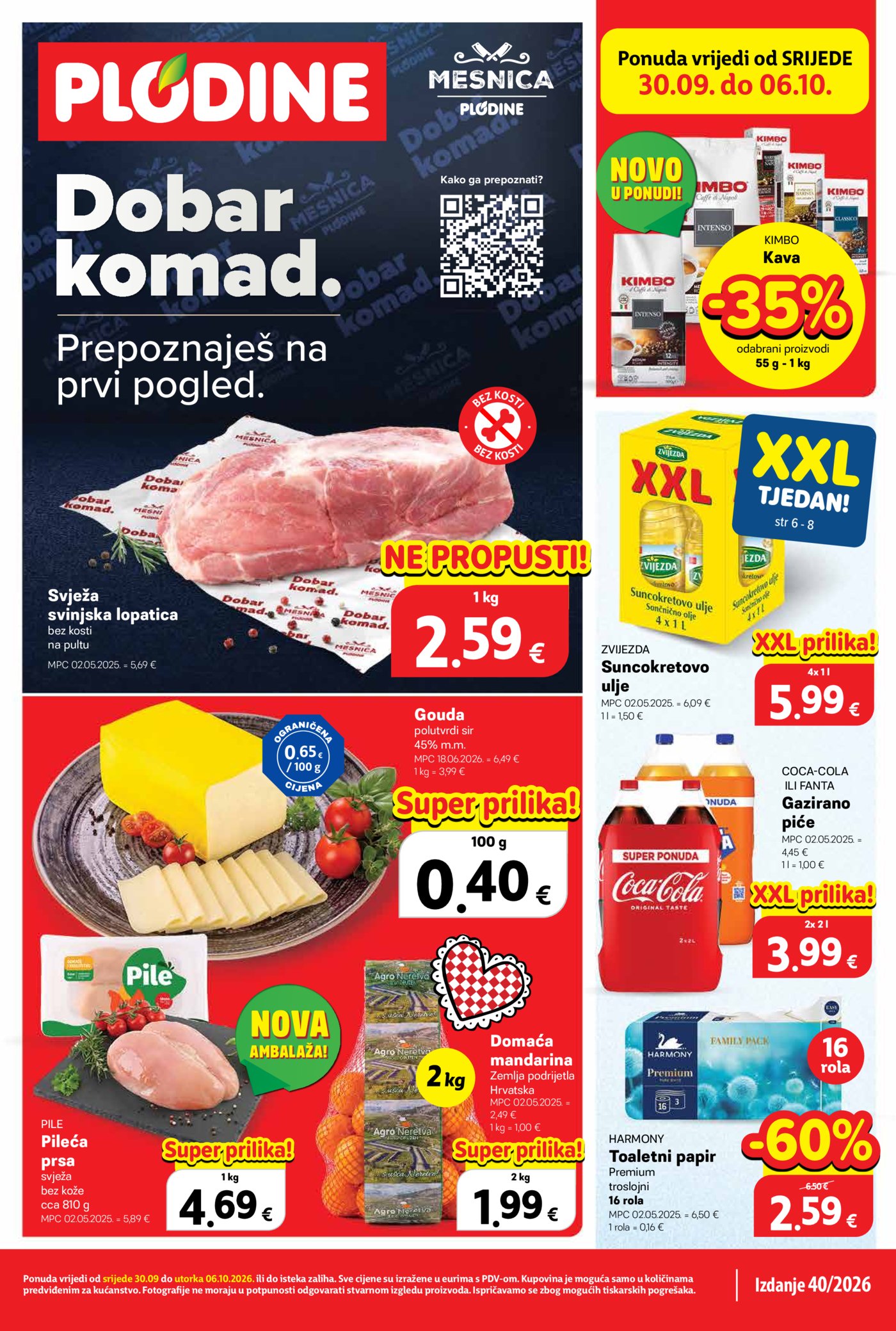 Plodine katalog Akcija 30.09. - 06.10.2026.