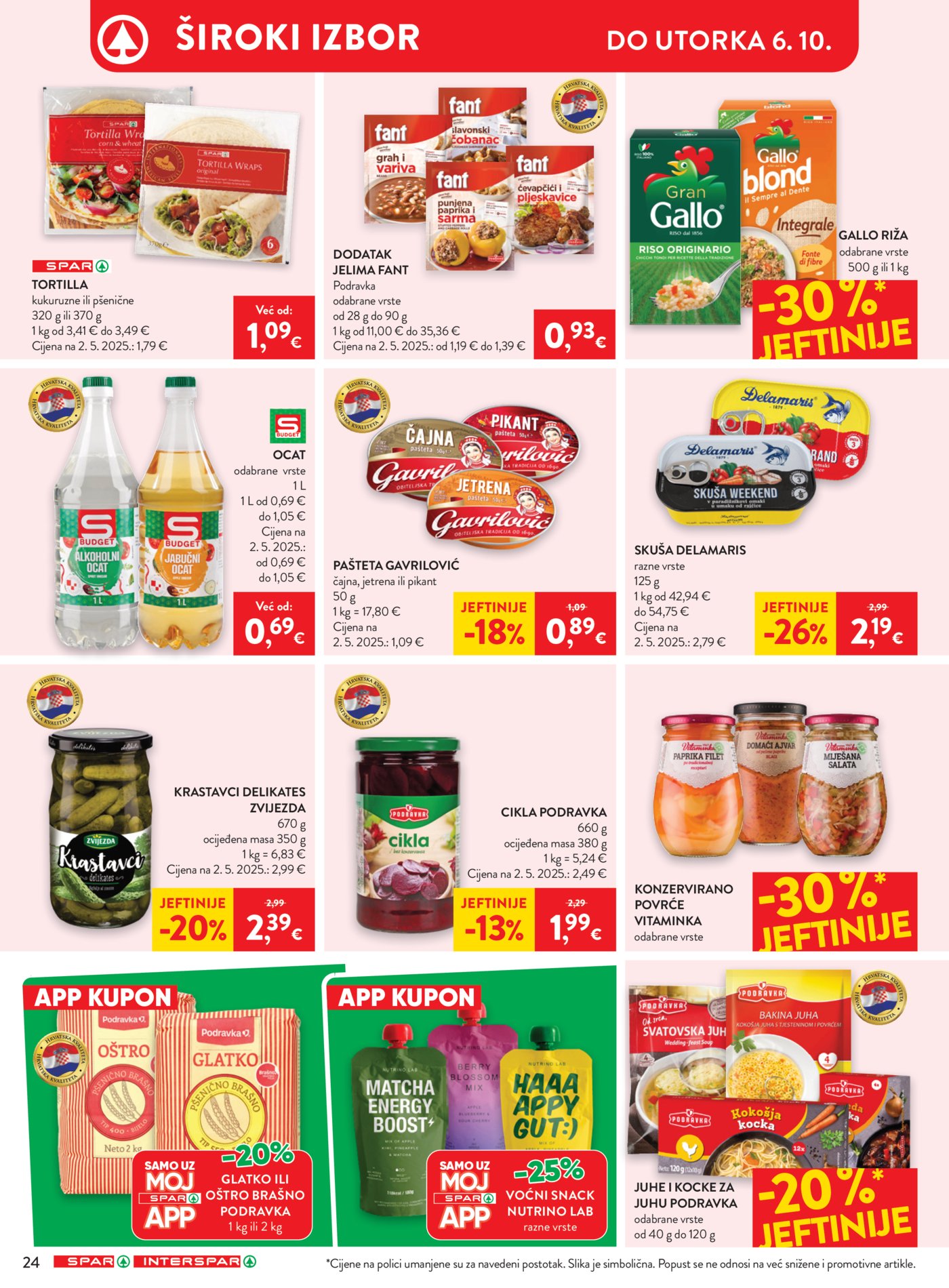 SPAR INTERSPAR katalog Akcija 30.09. - 06.10.2026.