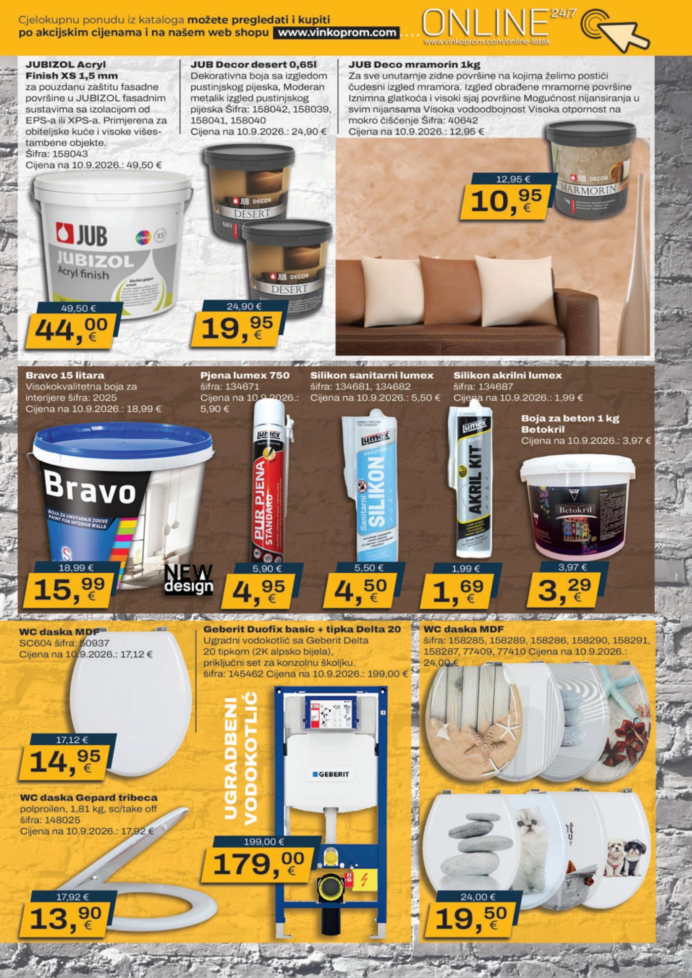 Vinkoprom katalog Akcija 01.10. - 31.10.2026.