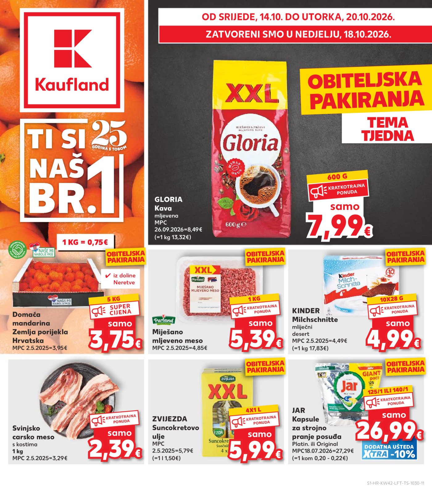 Kaufland katalog Akcija 14.10. - 20.10.2026.