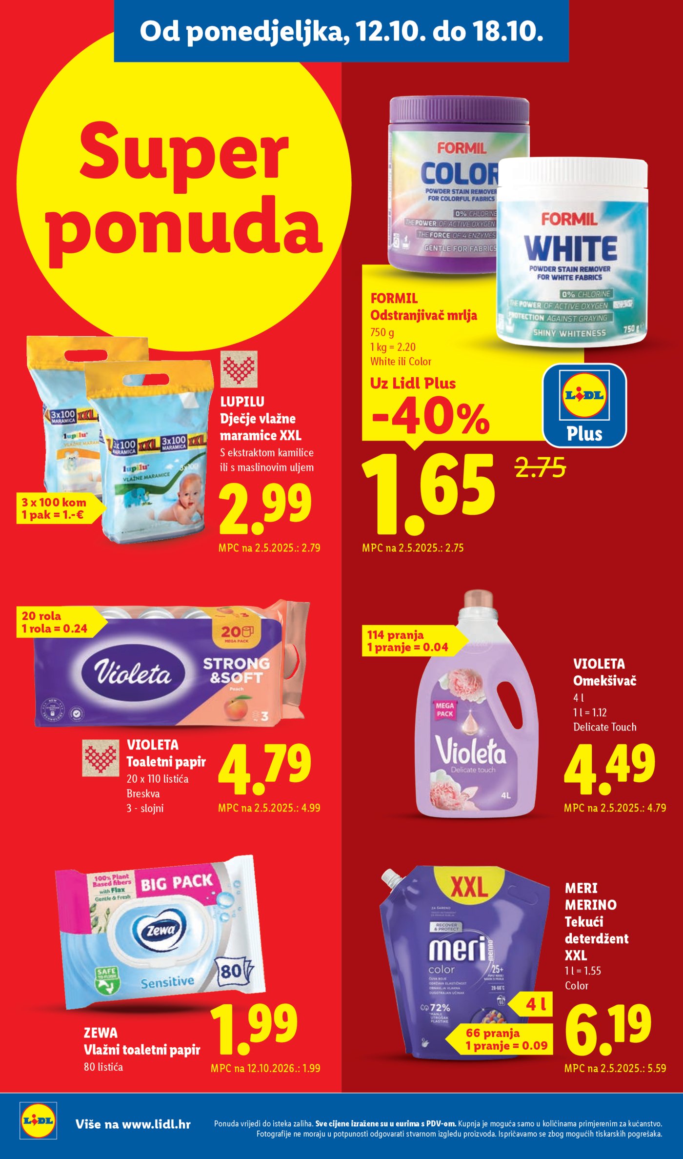 Lidl katalog Super ponuda od ponedjeljka 12.10. - 18.10.2026.