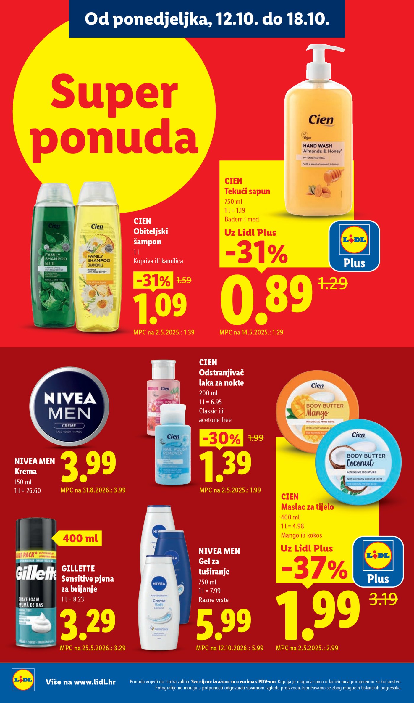 Lidl katalog Super ponuda od ponedjeljka 12.10. - 18.10.2026.