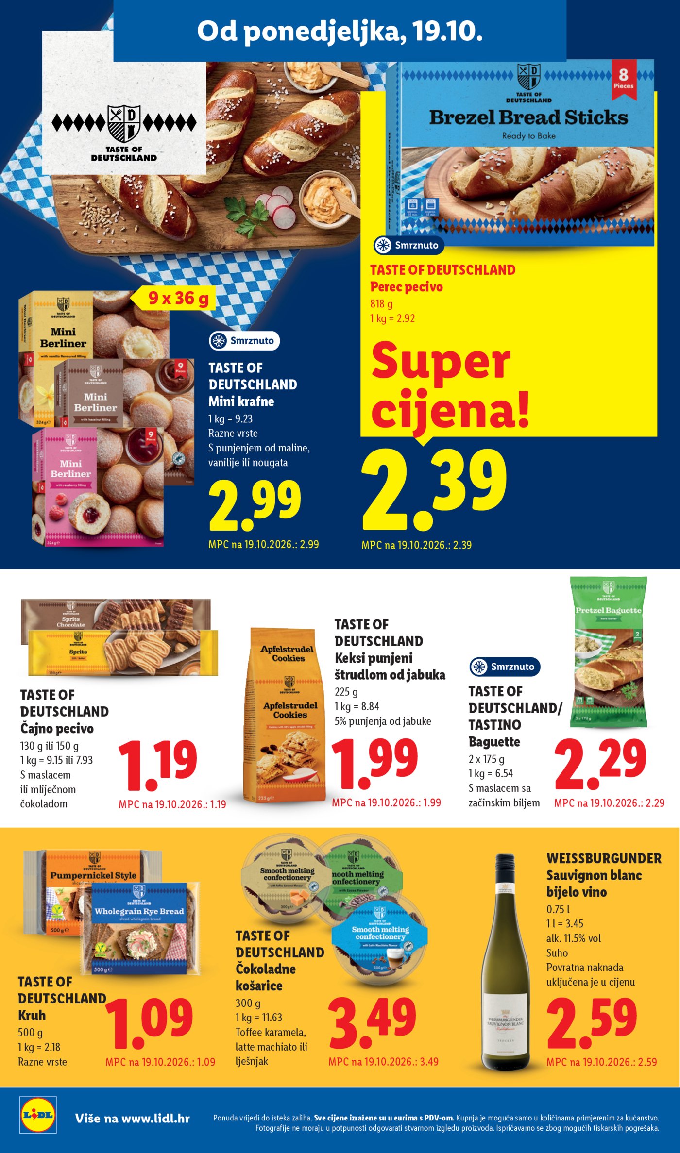 Lidl katalog Super ponuda od ponedjeljka 19.10. - 25.10.2026.