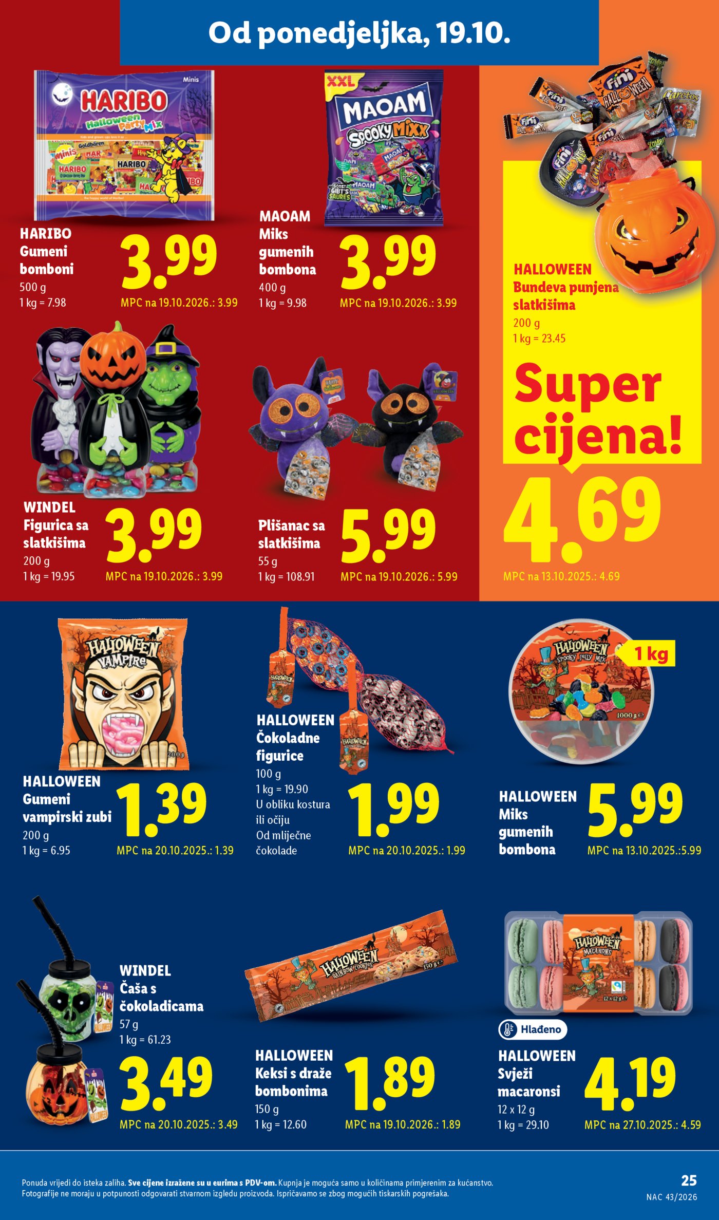 Lidl katalog Super ponuda od ponedjeljka 19.10. - 25.10.2026.
