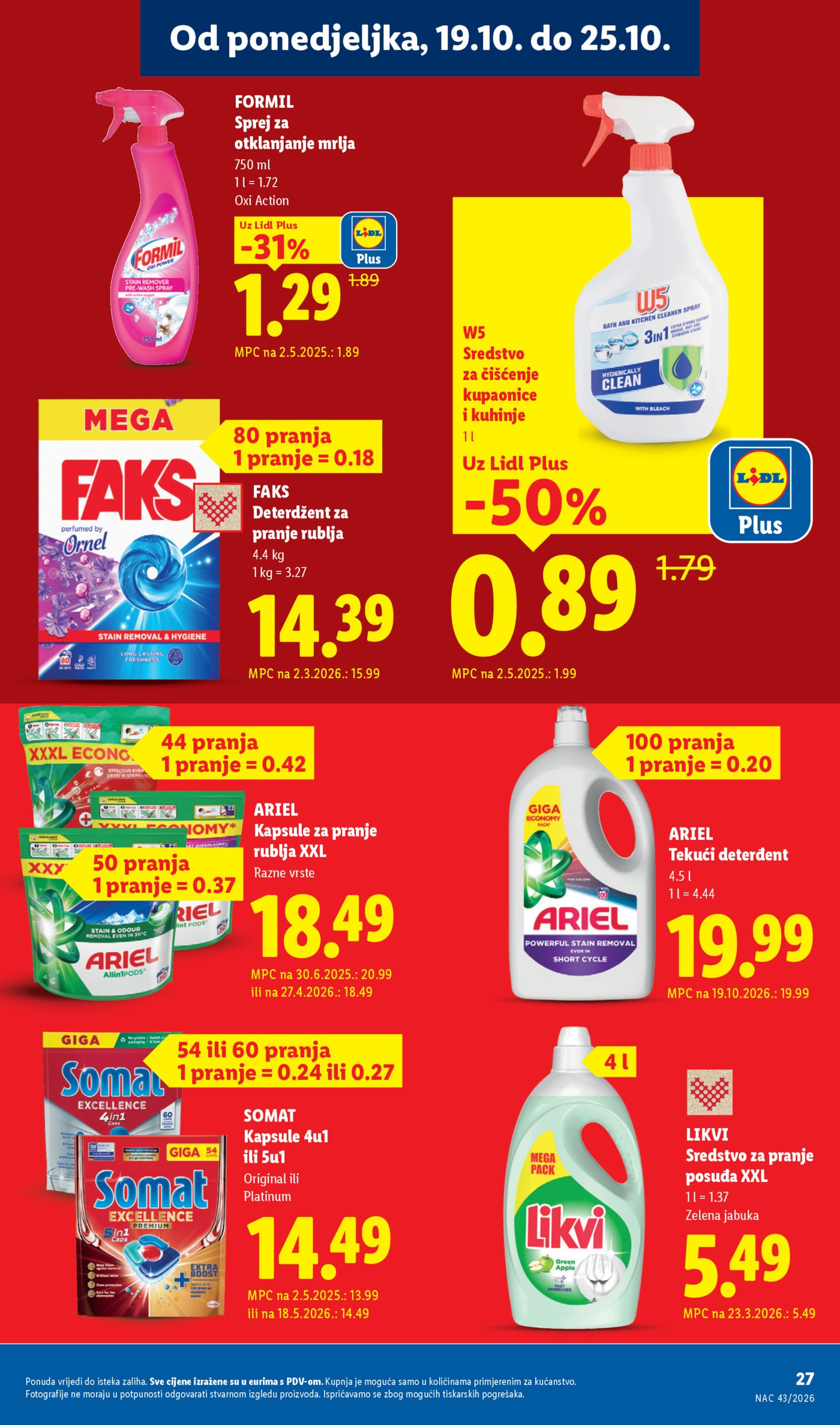Lidl katalog Super ponuda od ponedjeljka 19.10. - 25.10.2026.