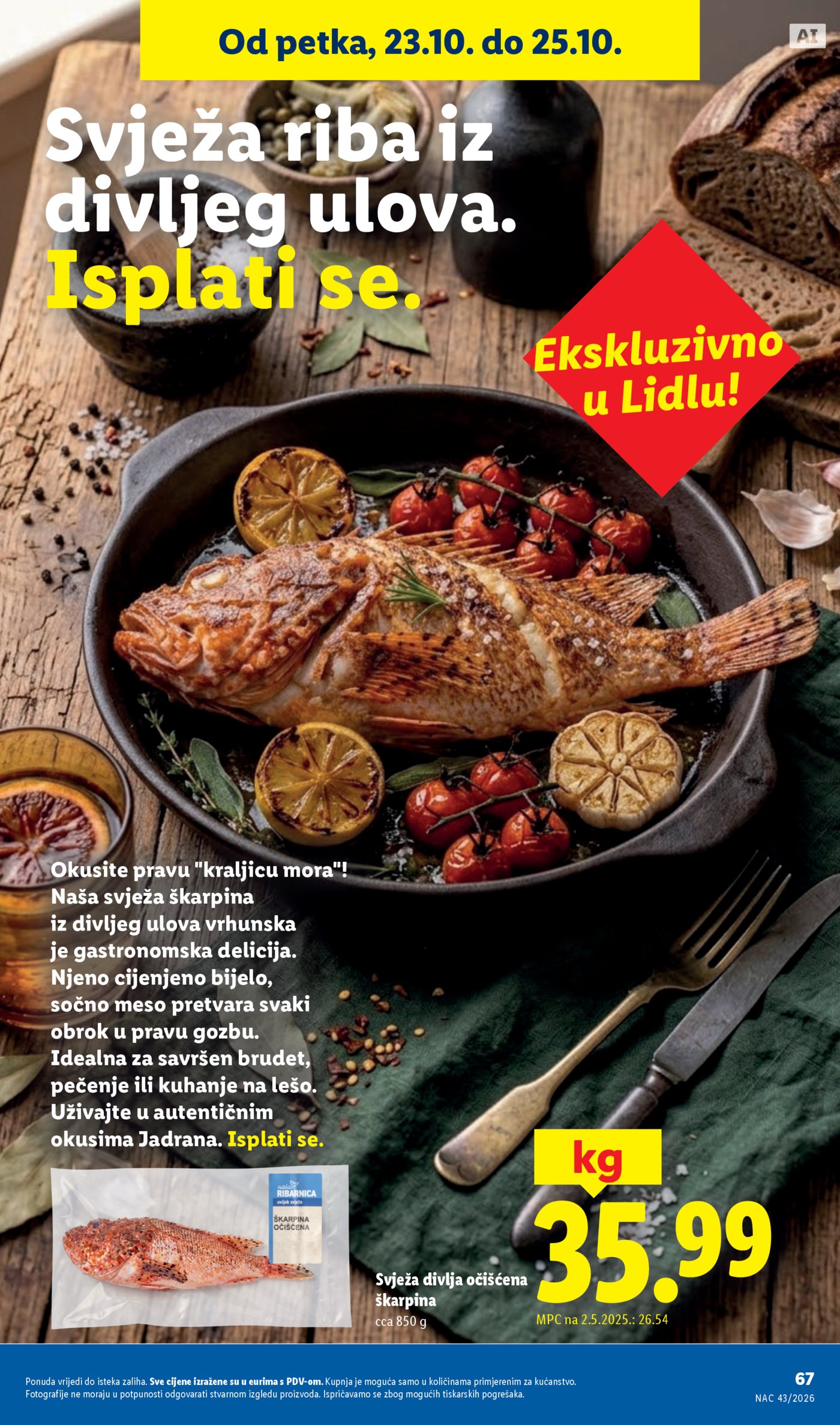Lidl katalog Super ponuda od ponedjeljka 19.10. - 25.10.2026.