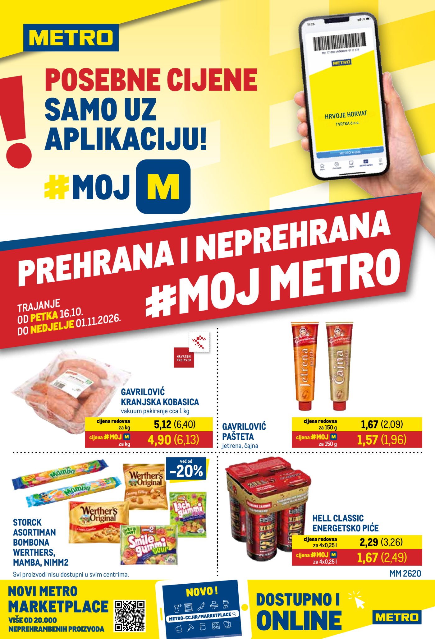 Metro katalog Prehrana i neprehrana 16.10. - 01.11.2026.