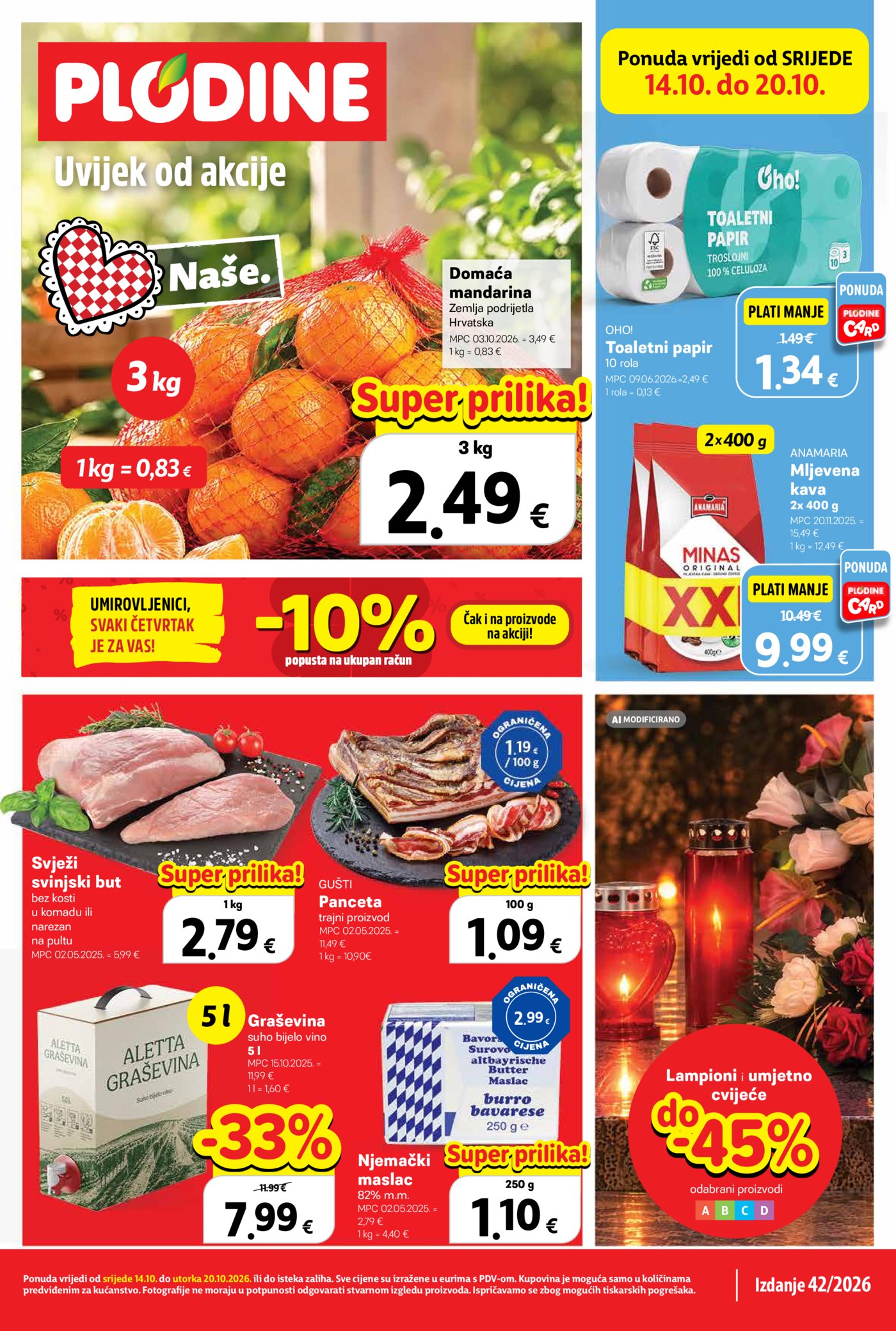 Plodine katalog Akcija 14.10. - 20.10.2026.