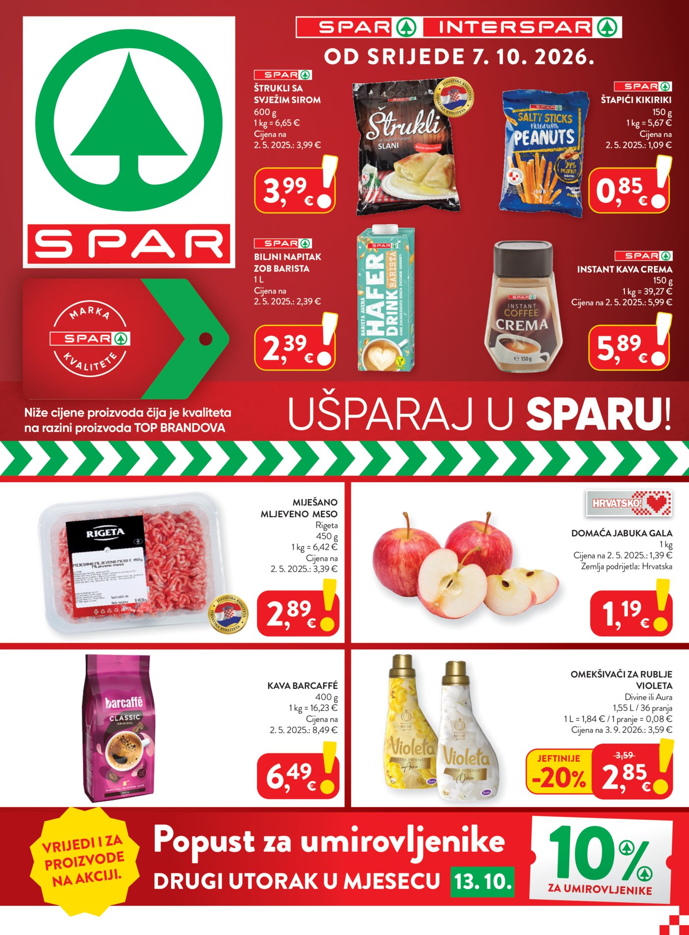 SPAR INTERSPAR katalog Akcija 07.10. - 13.10.2026.