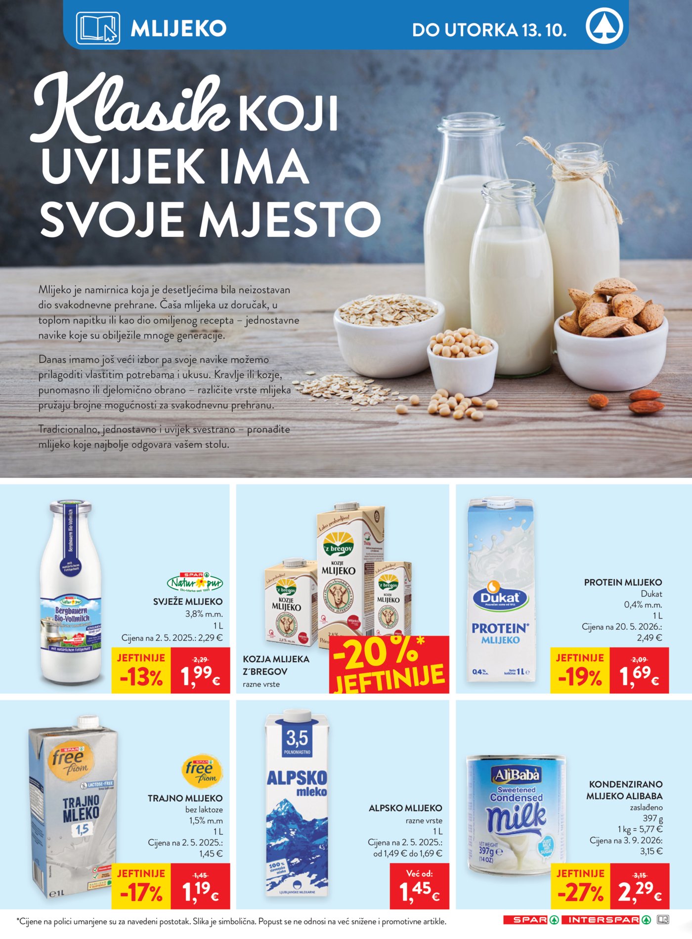 SPAR INTERSPAR katalog Akcija 07.10. - 13.10.2026.