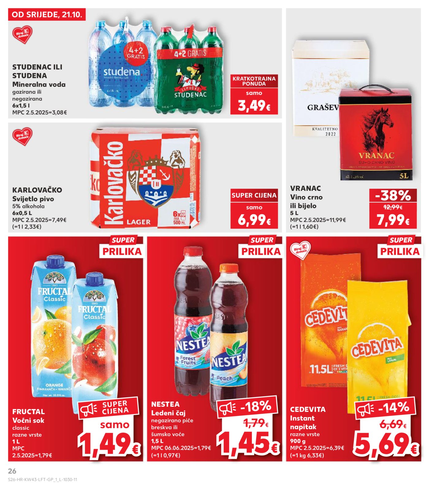 Kaufland katalog Akcija 21.10. - 27.10.2026.