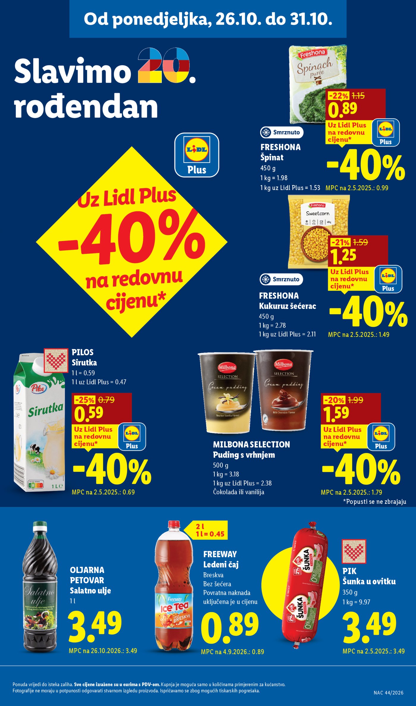 Lidl katalog Super ponuda od ponedjeljka 26.10.-01.11.2026.