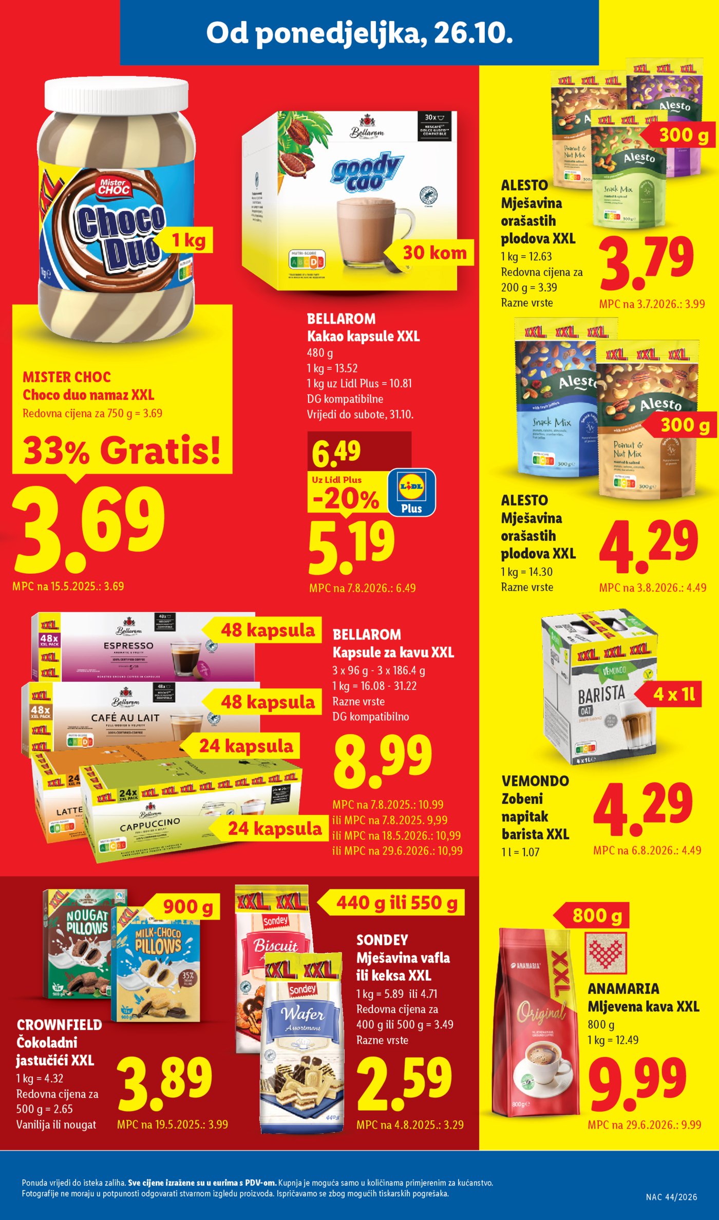 Lidl katalog Super ponuda od ponedjeljka 26.10.-01.11.2026.