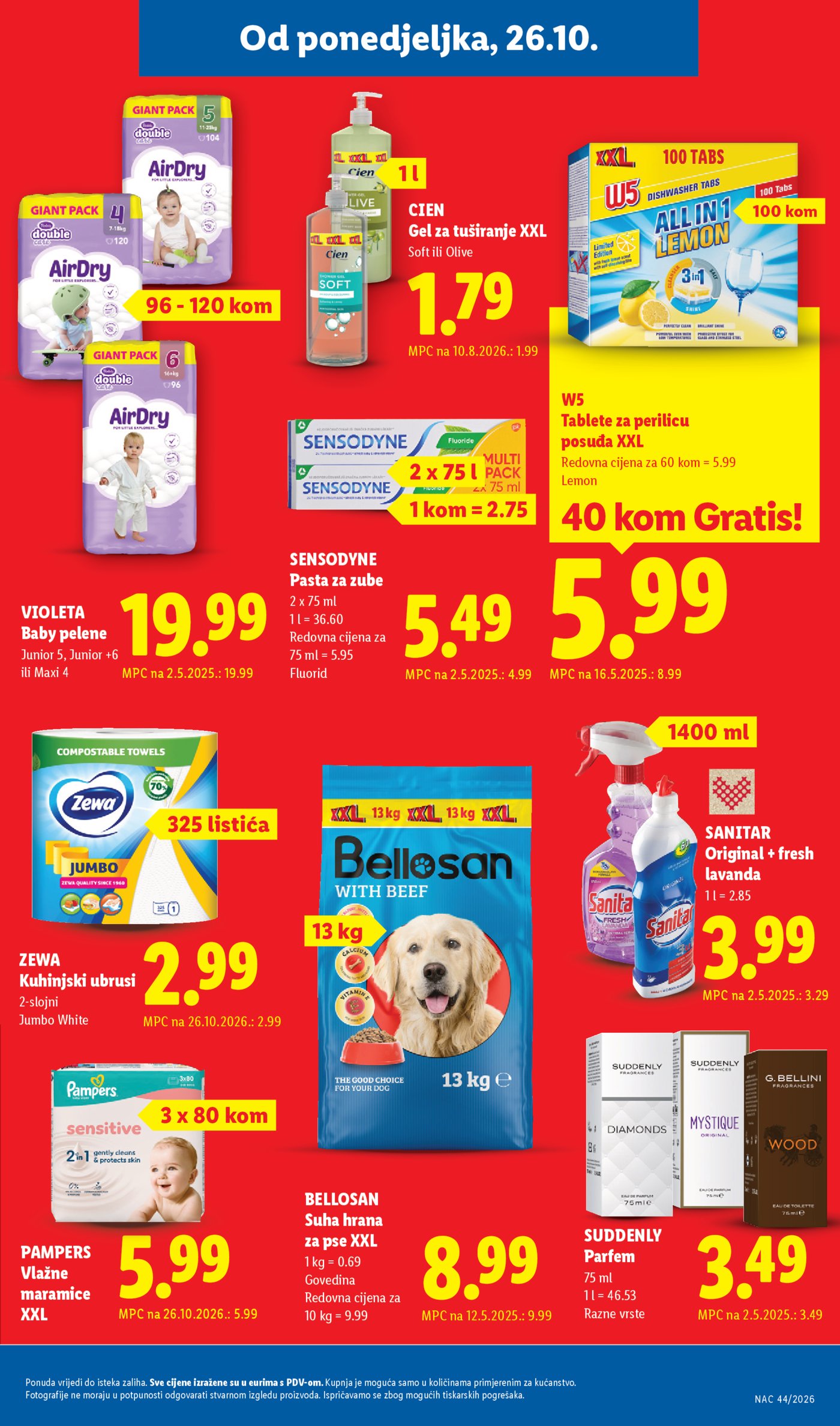 Lidl katalog Super ponuda od ponedjeljka 26.10.-01.11.2026.