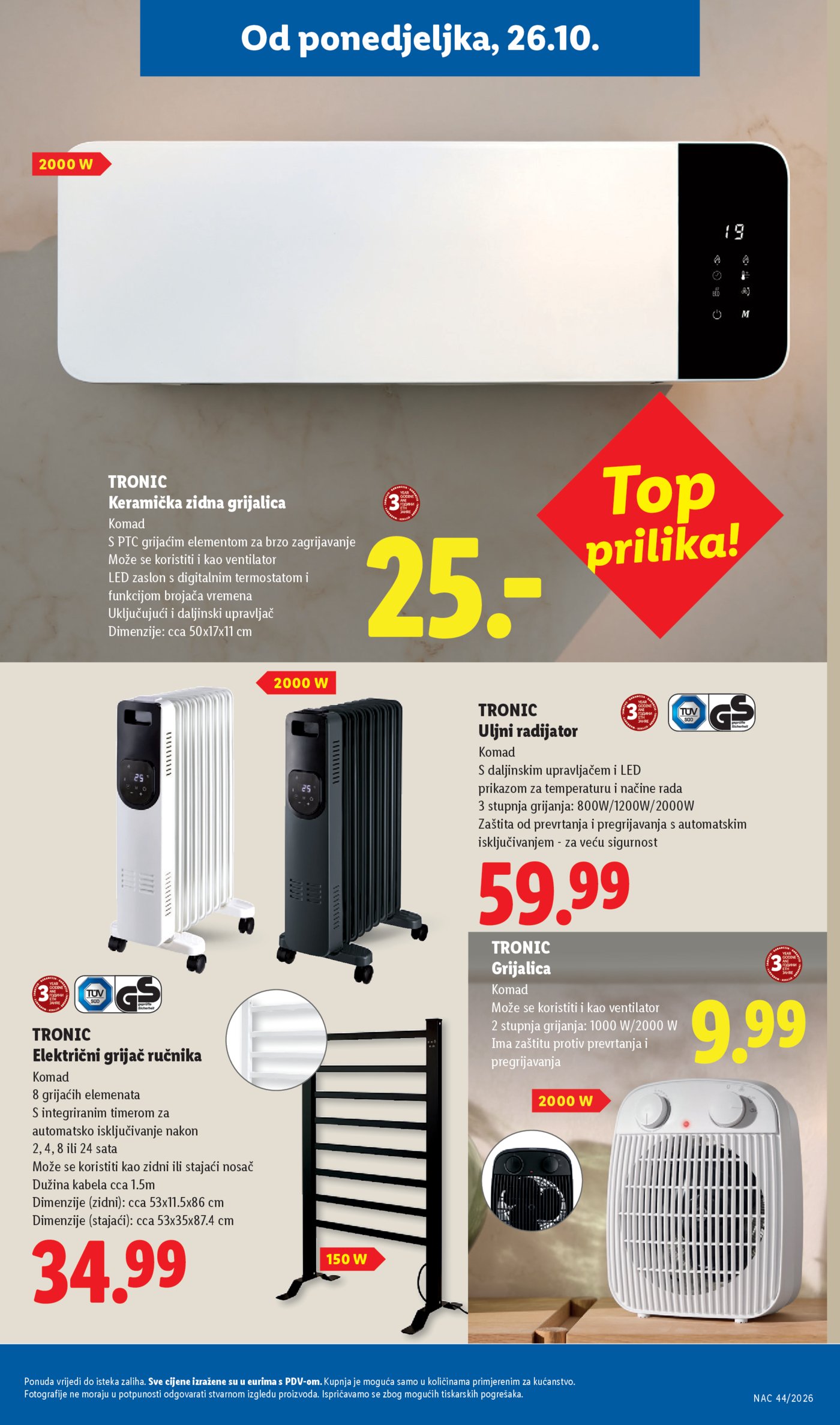 Lidl katalog Super ponuda od ponedjeljka 26.10.-01.11.2026.