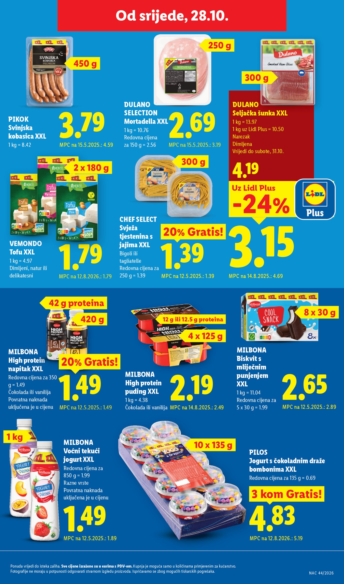 Lidl katalog Super ponuda od ponedjeljka 26.10.-01.11.2026.