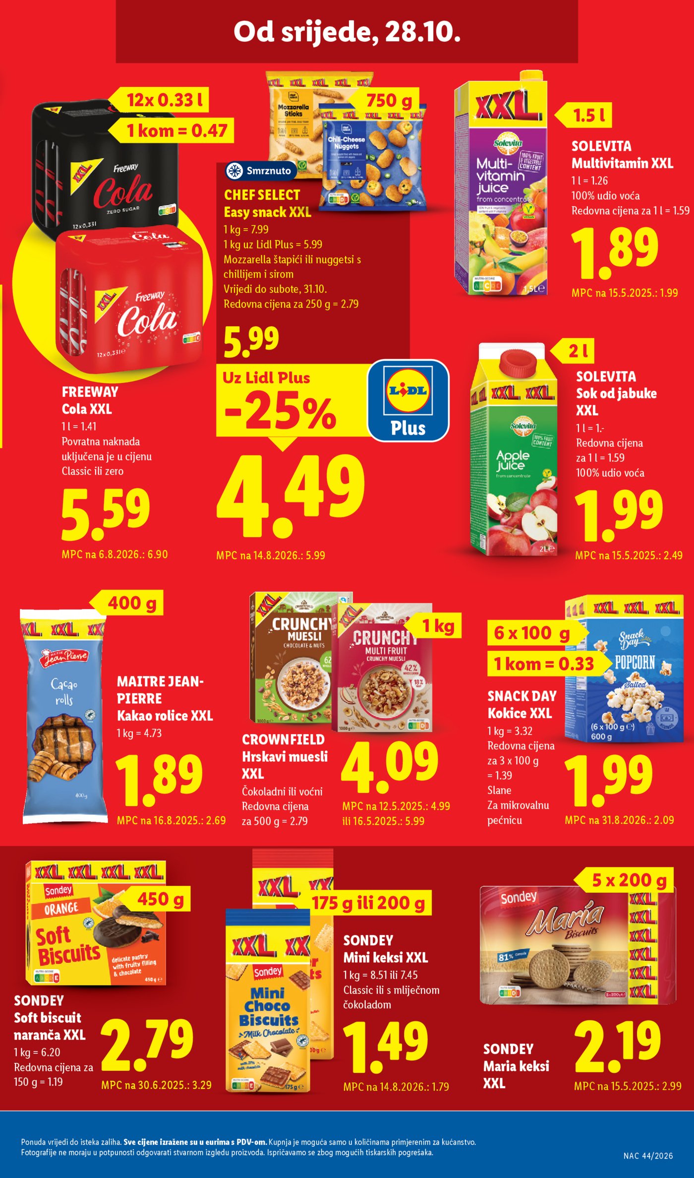Lidl katalog Super ponuda od ponedjeljka 26.10.-01.11.2026.