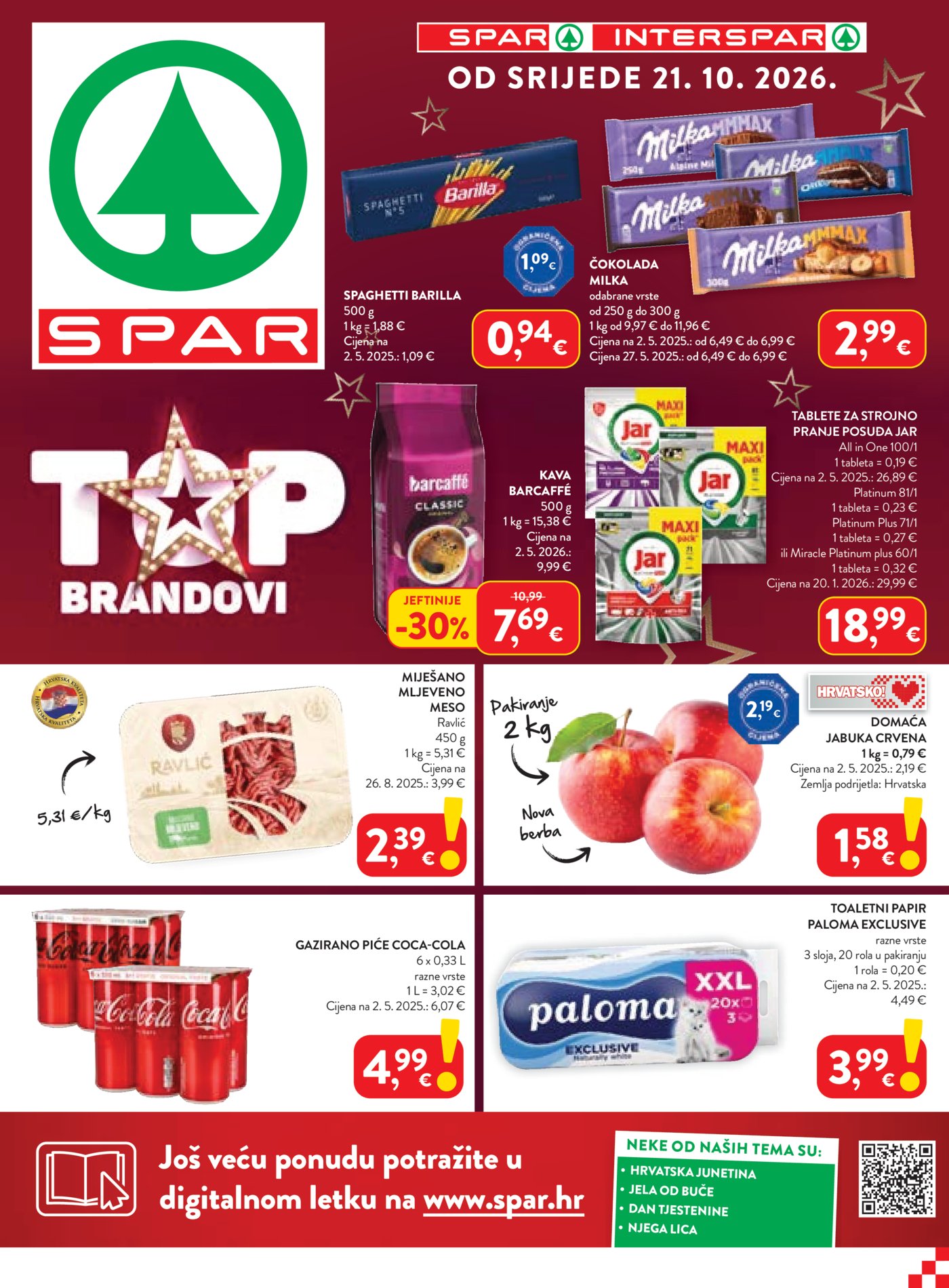 SPAR INTERSPAR katalog Akcija 21.10. - 27.10.2026.