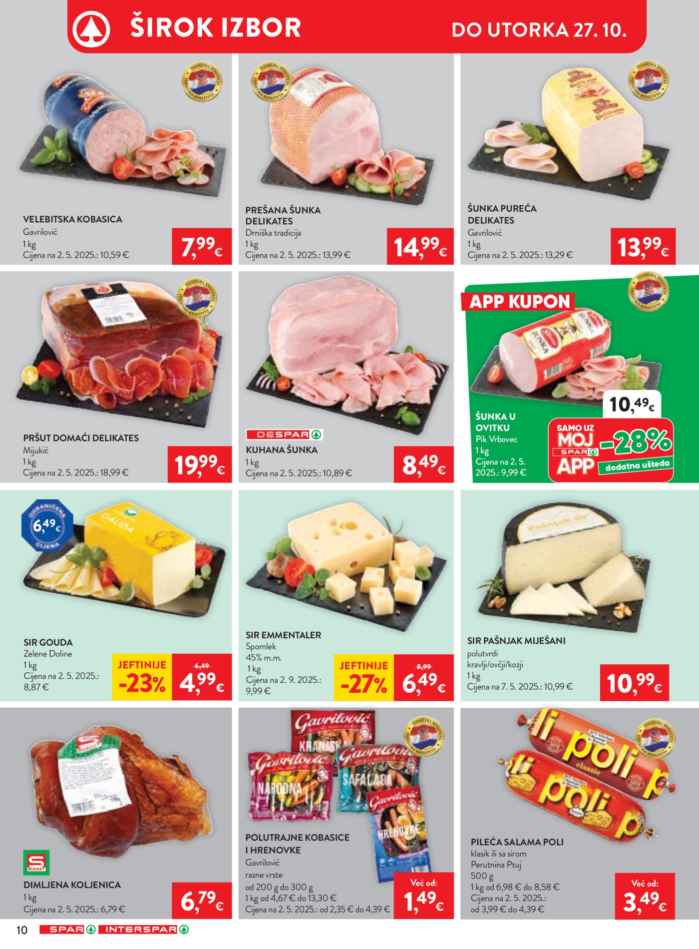SPAR INTERSPAR katalog Akcija 21.10. - 27.10.2026.