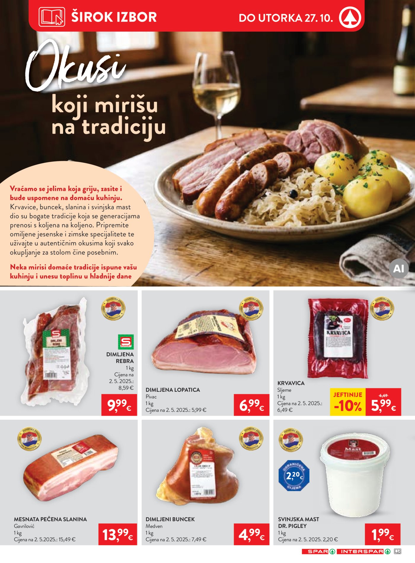 SPAR INTERSPAR katalog Akcija 21.10. - 27.10.2026.