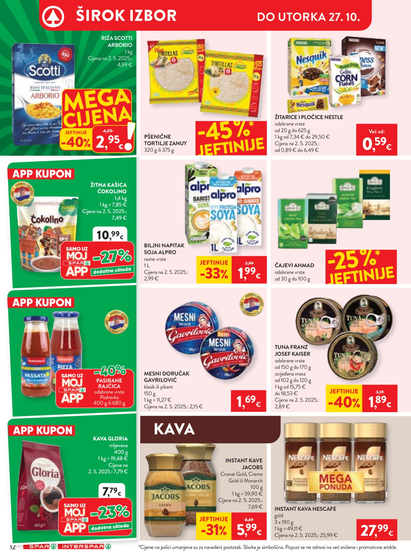SPAR INTERSPAR katalog Akcija 21.10. - 27.10.2026.