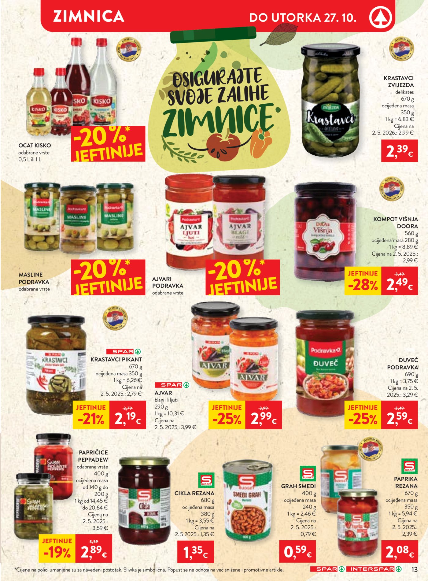 SPAR INTERSPAR katalog Akcija 21.10. - 27.10.2026.