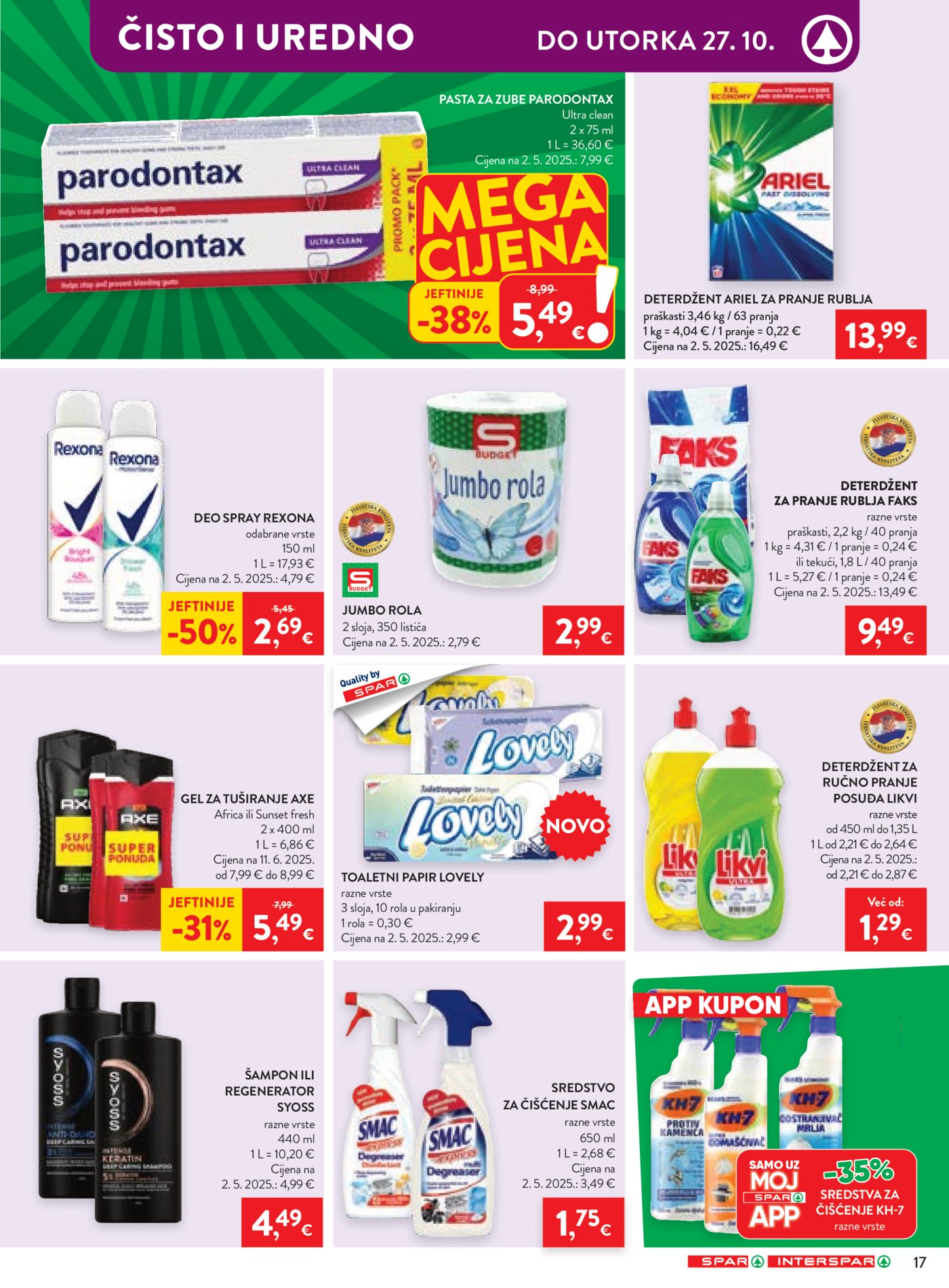 SPAR INTERSPAR katalog Akcija 21.10. - 27.10.2026.