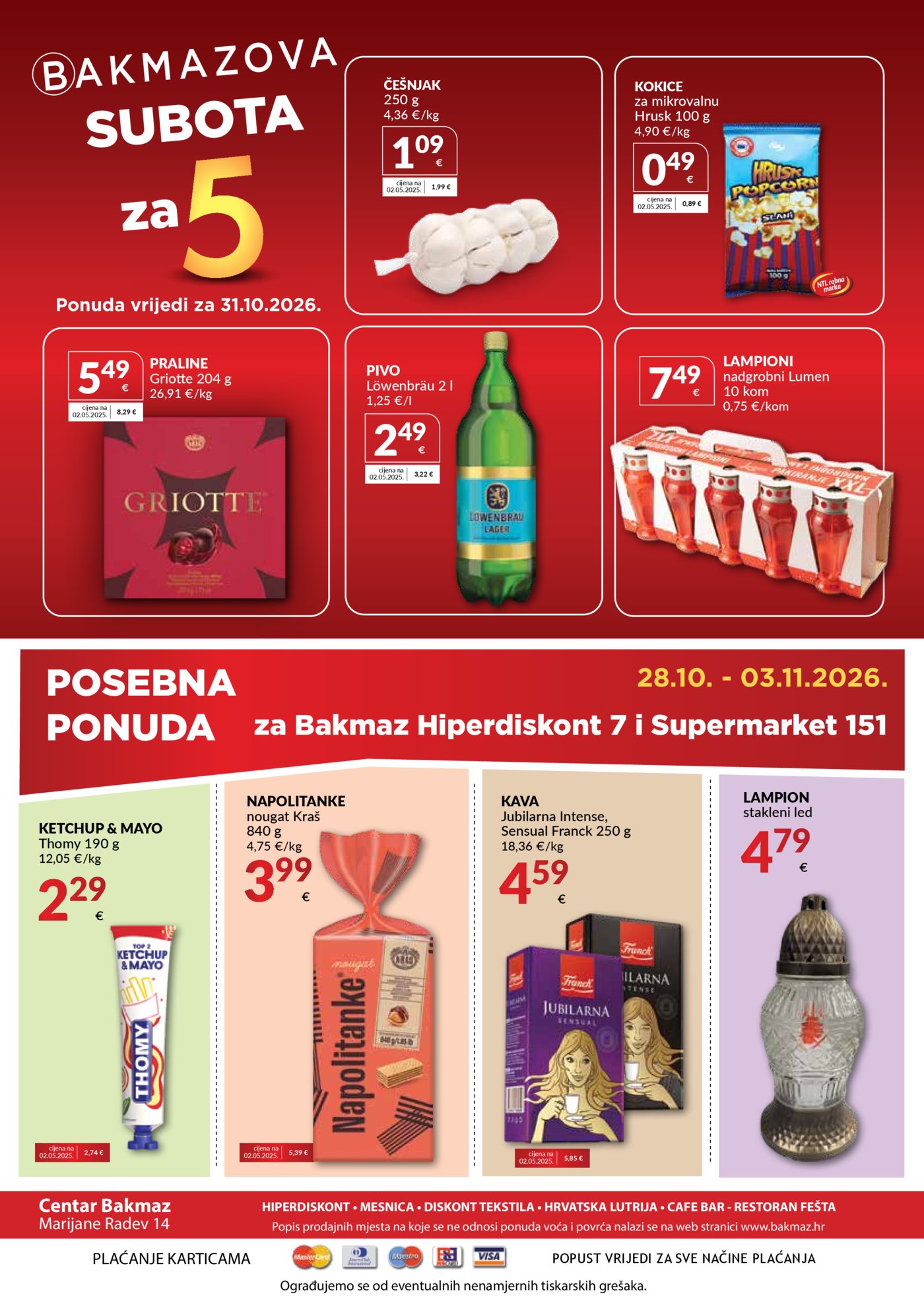 Bakmaz katalog Akcija 28.10.- 03.11.2026.