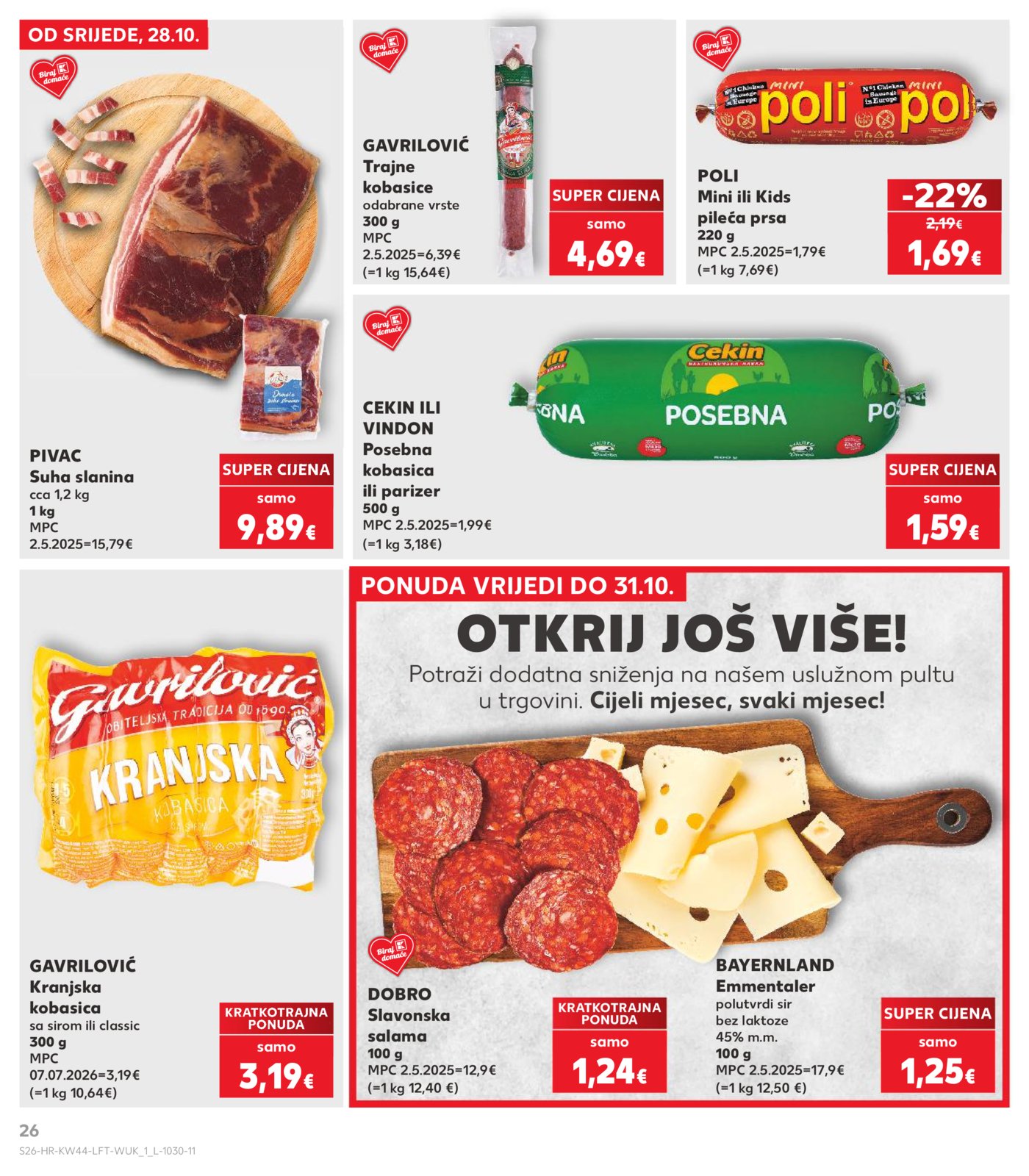 Kaufland katalolg Akcija 28.10. - 03.11.2026.