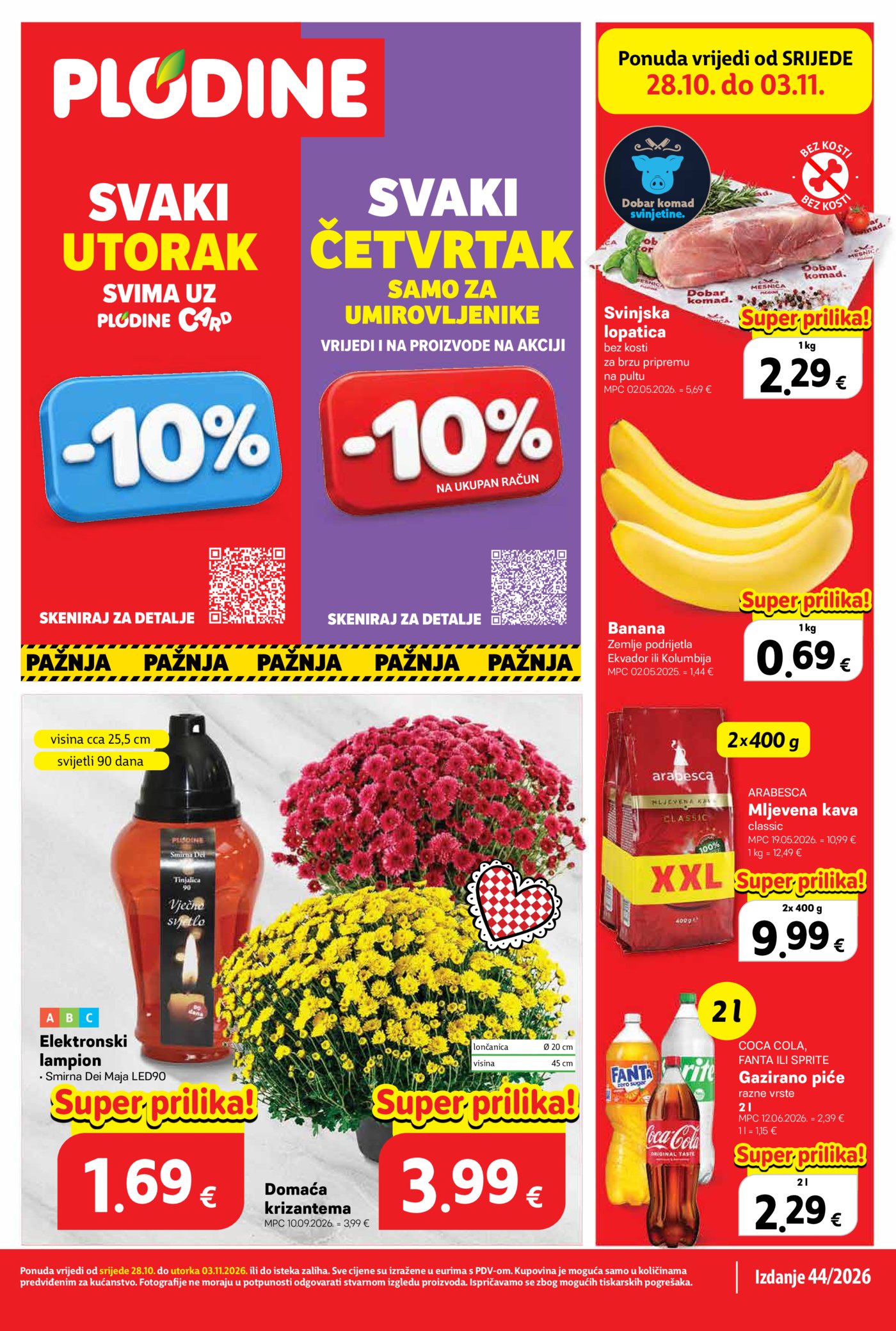 Plodine katalog Akcija 28.10. - 03.11.2026.