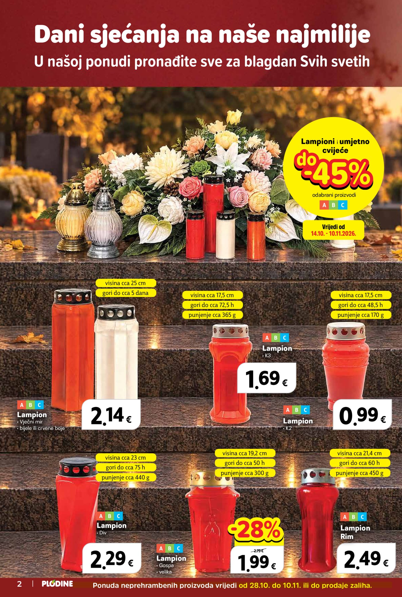 Plodine katalog Akcija 28.10. - 03.11.2026.