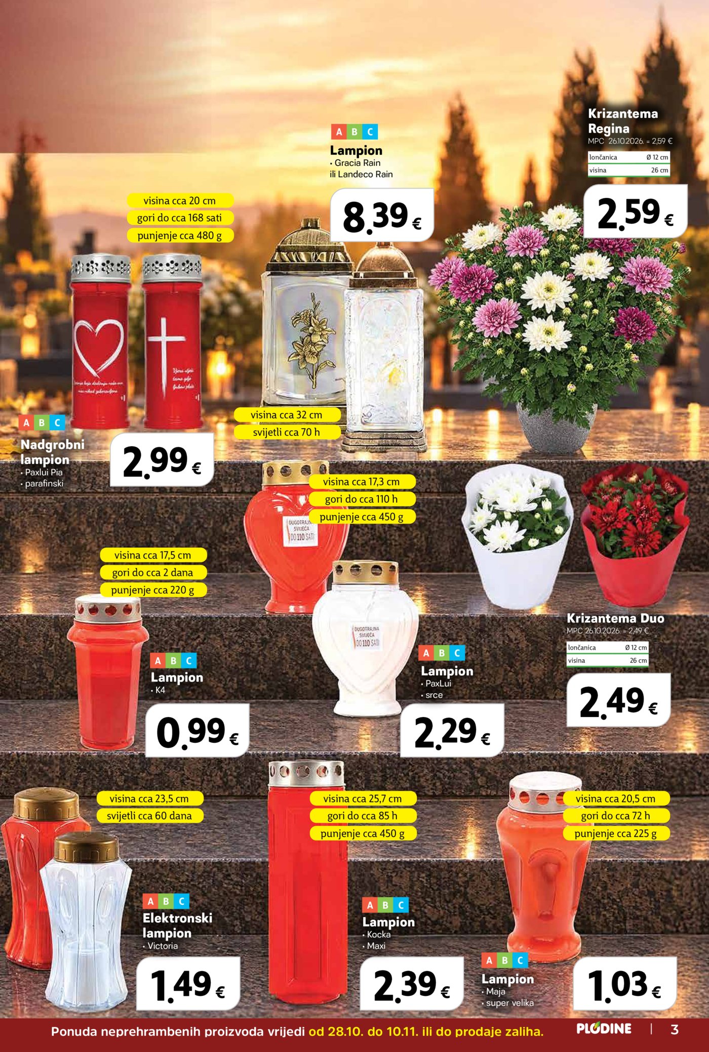 Plodine katalog Akcija 28.10. - 03.11.2026.