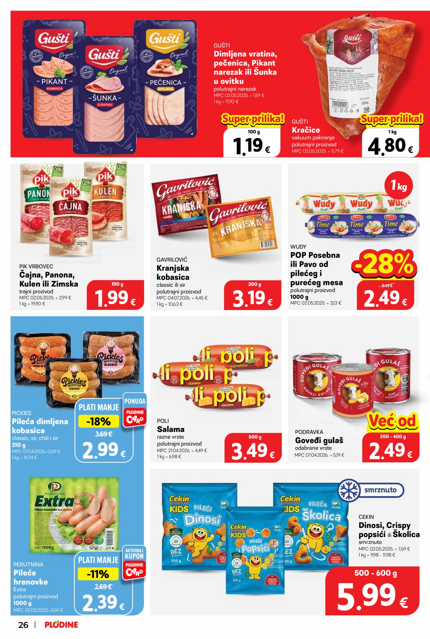 Plodine katalog Akcija 28.10. - 03.11.2026.
