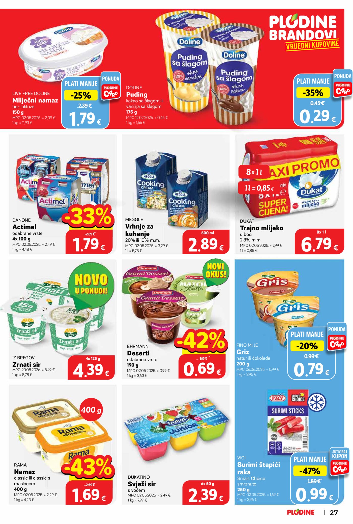 Plodine katalog Akcija 28.10. - 03.11.2026.