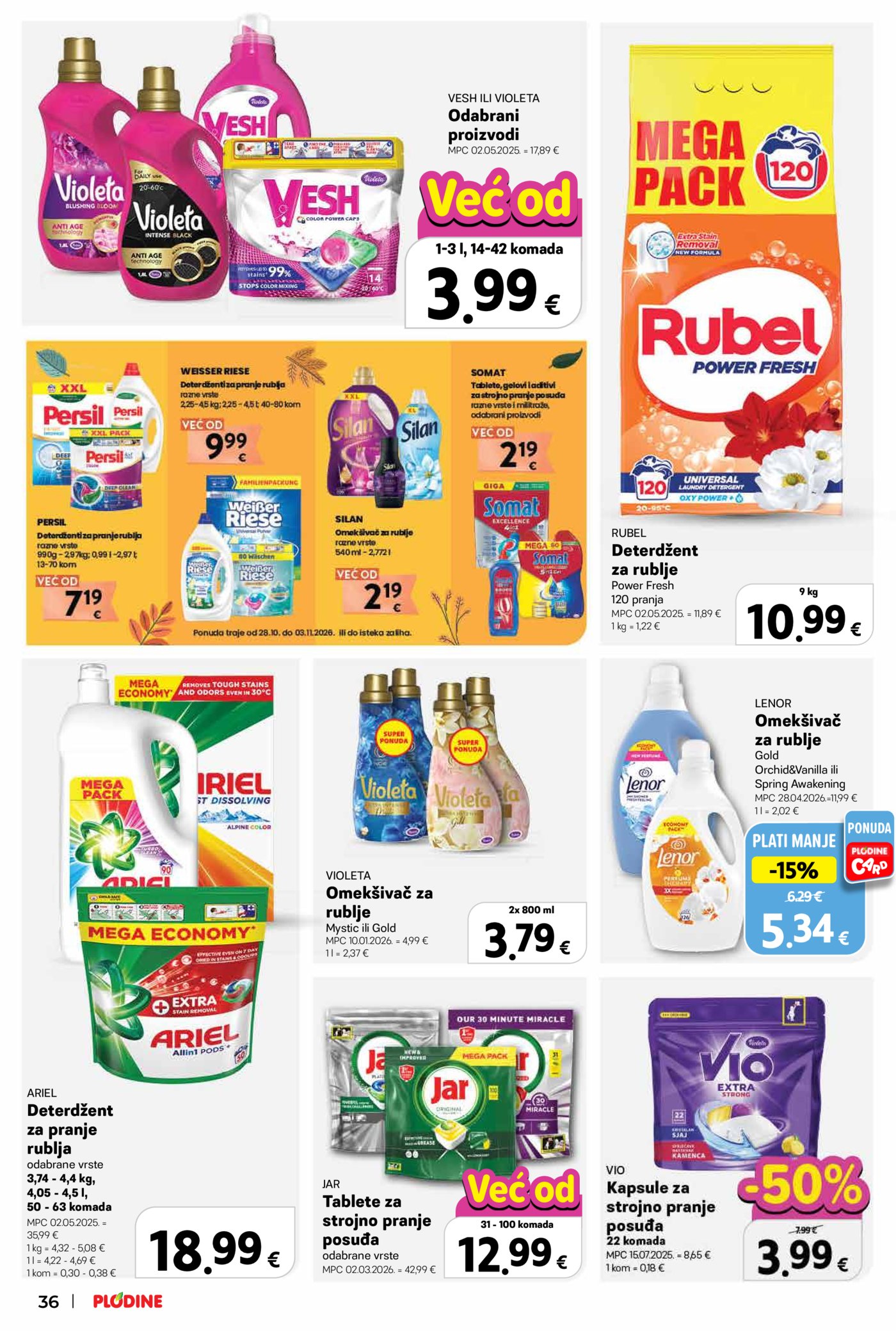 Plodine katalog Akcija 28.10. - 03.11.2026.