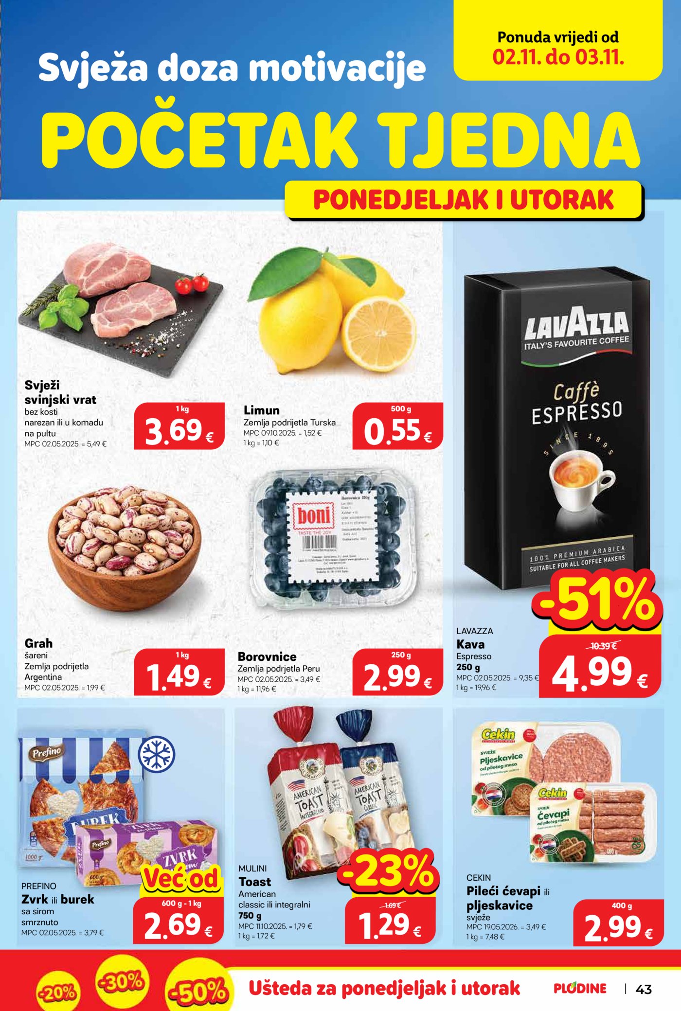 Plodine katalog Akcija 28.10. - 03.11.2026.