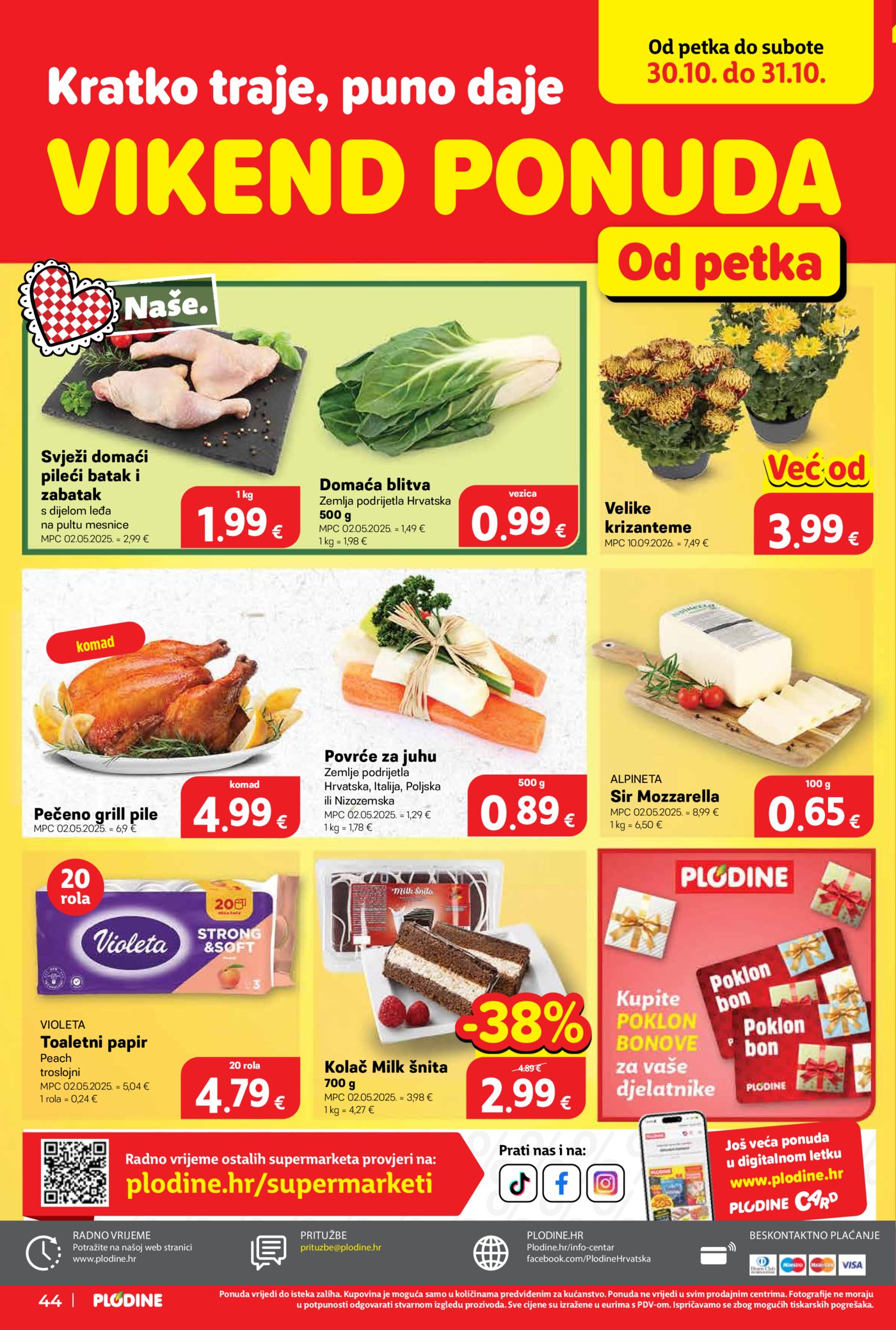Plodine katalog Akcija 28.10. - 03.11.2026.