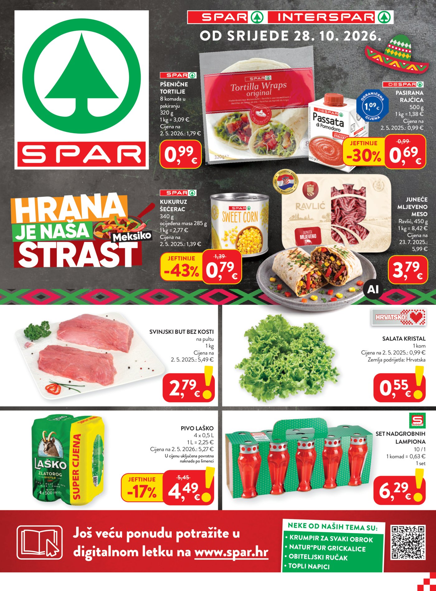 Spar interspar katalog Akcija 28.10. - 03.11.2026.