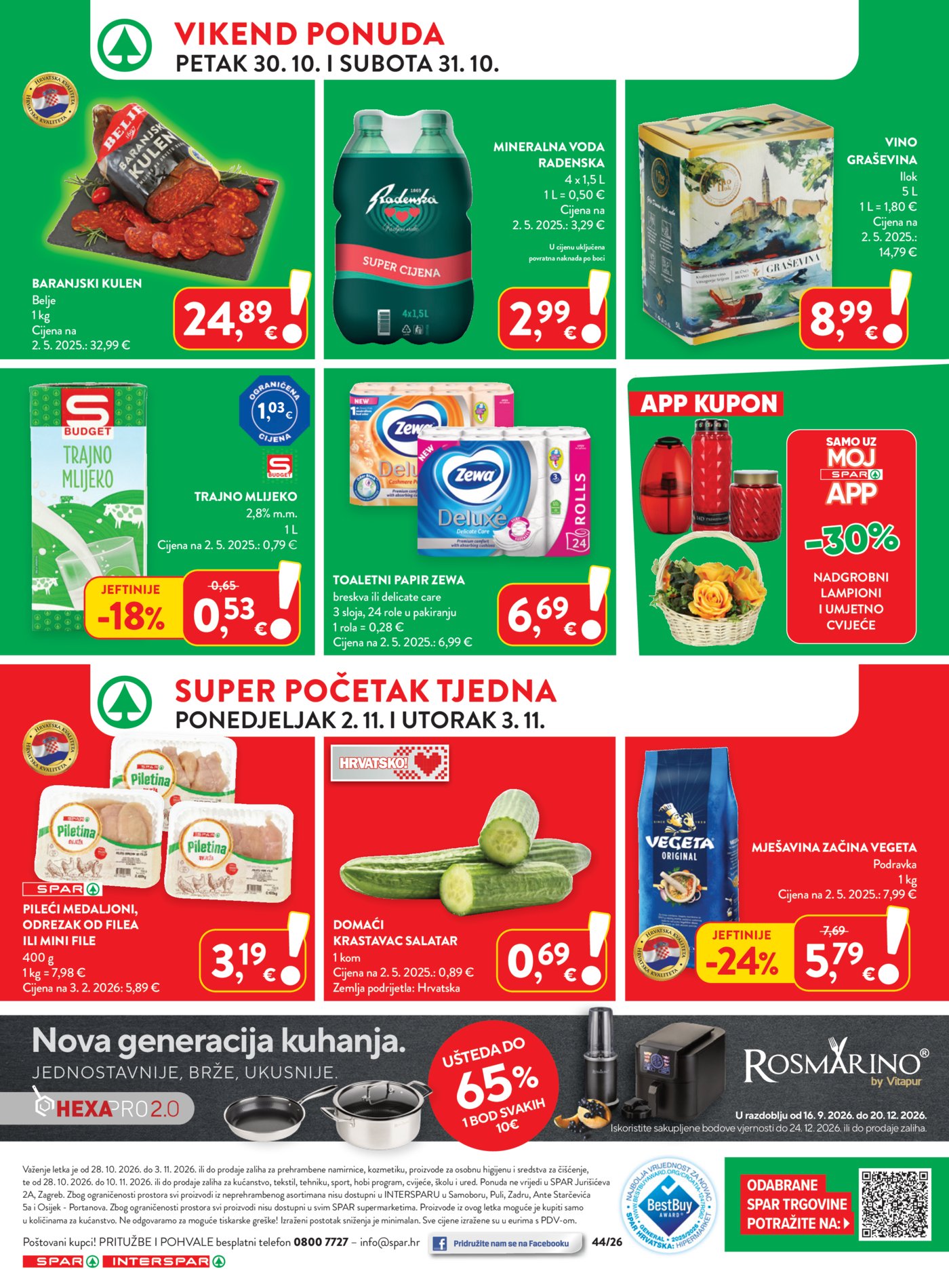 Spar interspar katalog Akcija 28.10. - 03.11.2026.