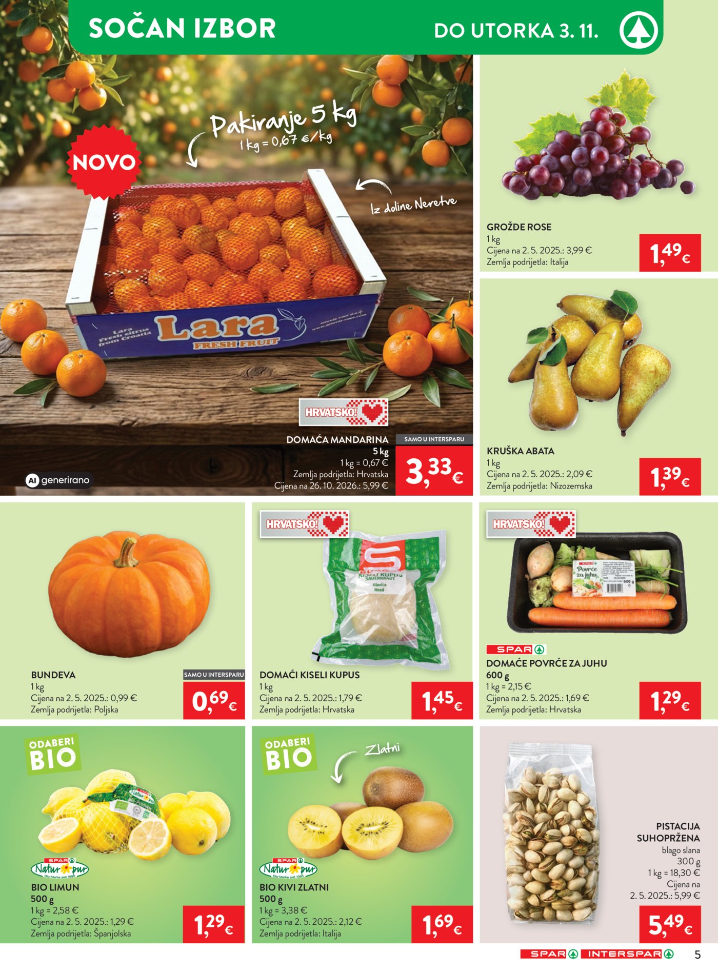 Spar interspar katalog Akcija 28.10. - 03.11.2026.