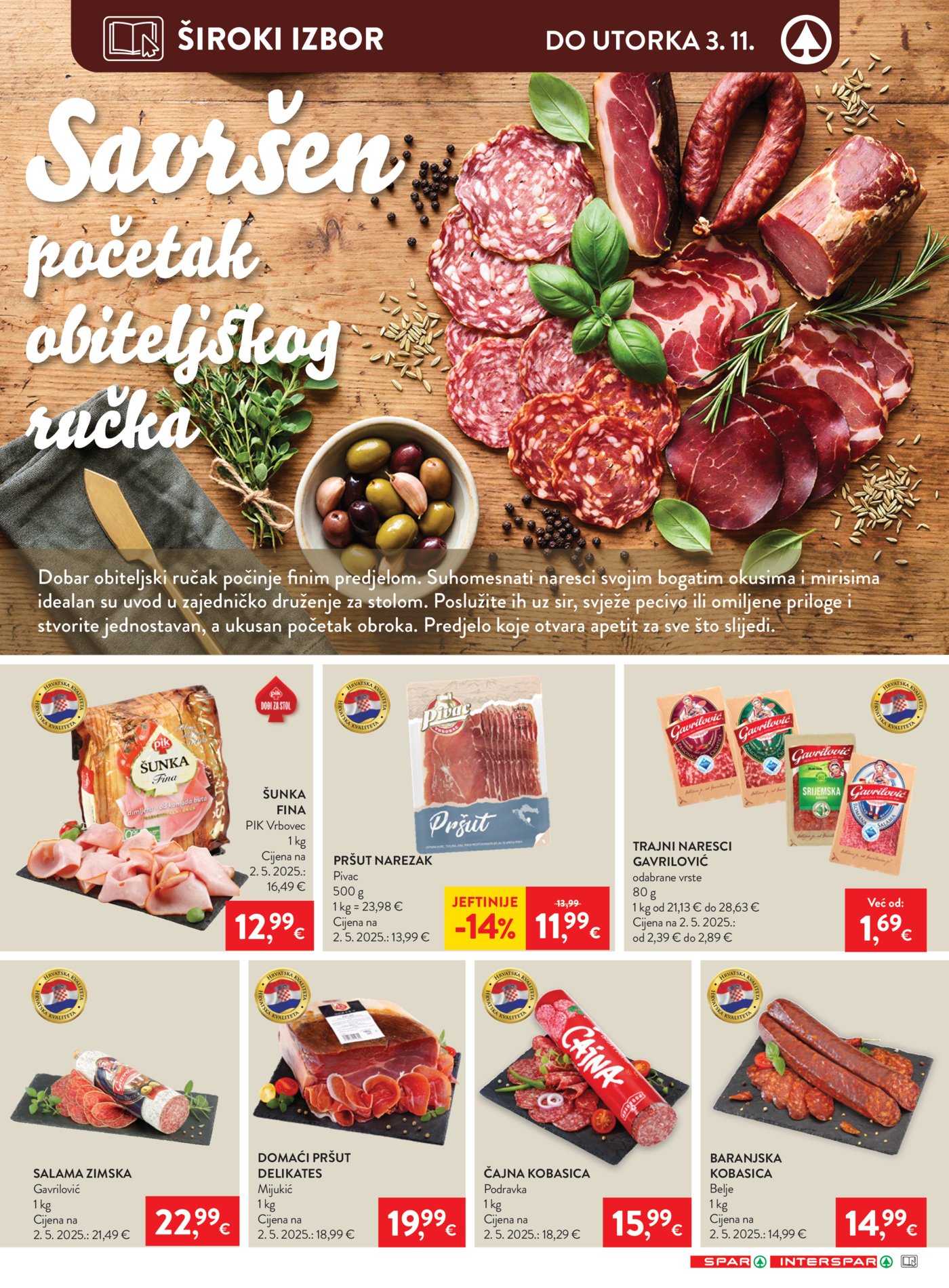 Spar interspar katalog Akcija 28.10. - 03.11.2026.