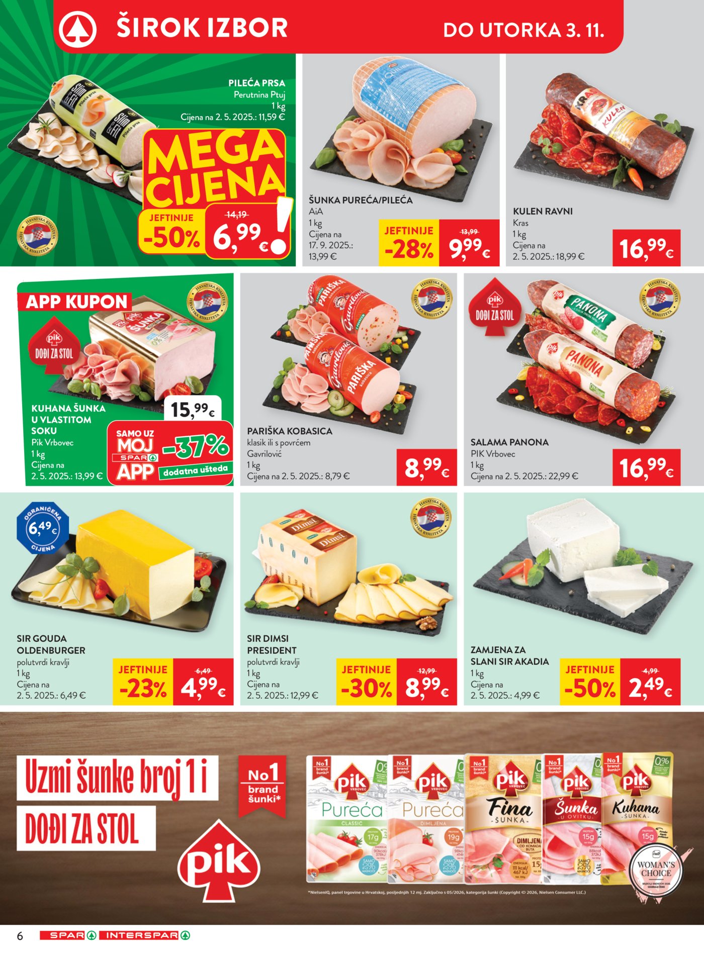 Spar interspar katalog Akcija 28.10. - 03.11.2026.