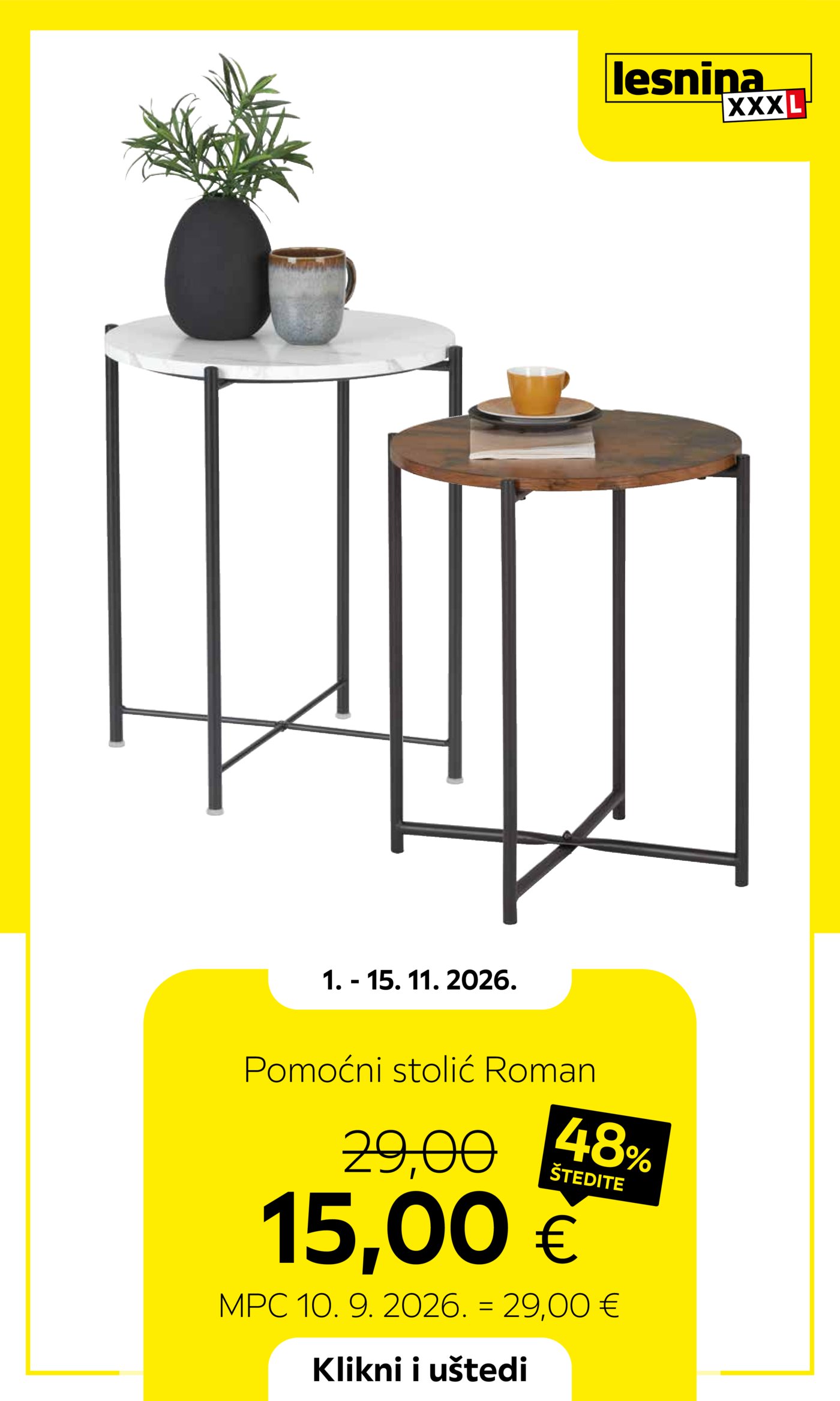 Lesnina katalog Akcija 01.11. - 15.11.2026.