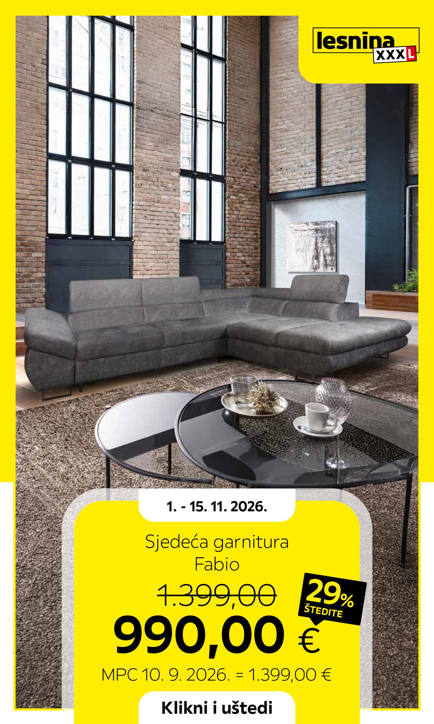 Lesnina katalog Akcija 01.11. - 15.11.2026.