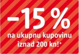 -15% na ukupnu kupovinu iznad 200 kn!